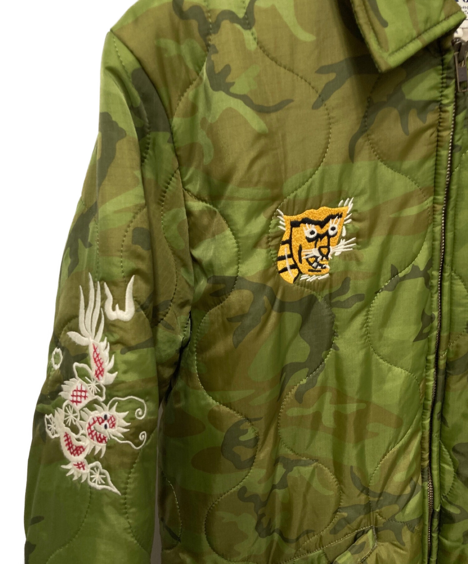 60s キルティング ベトジャン スーベニア ジャケット 迷彩柄 刺繍 迷彩