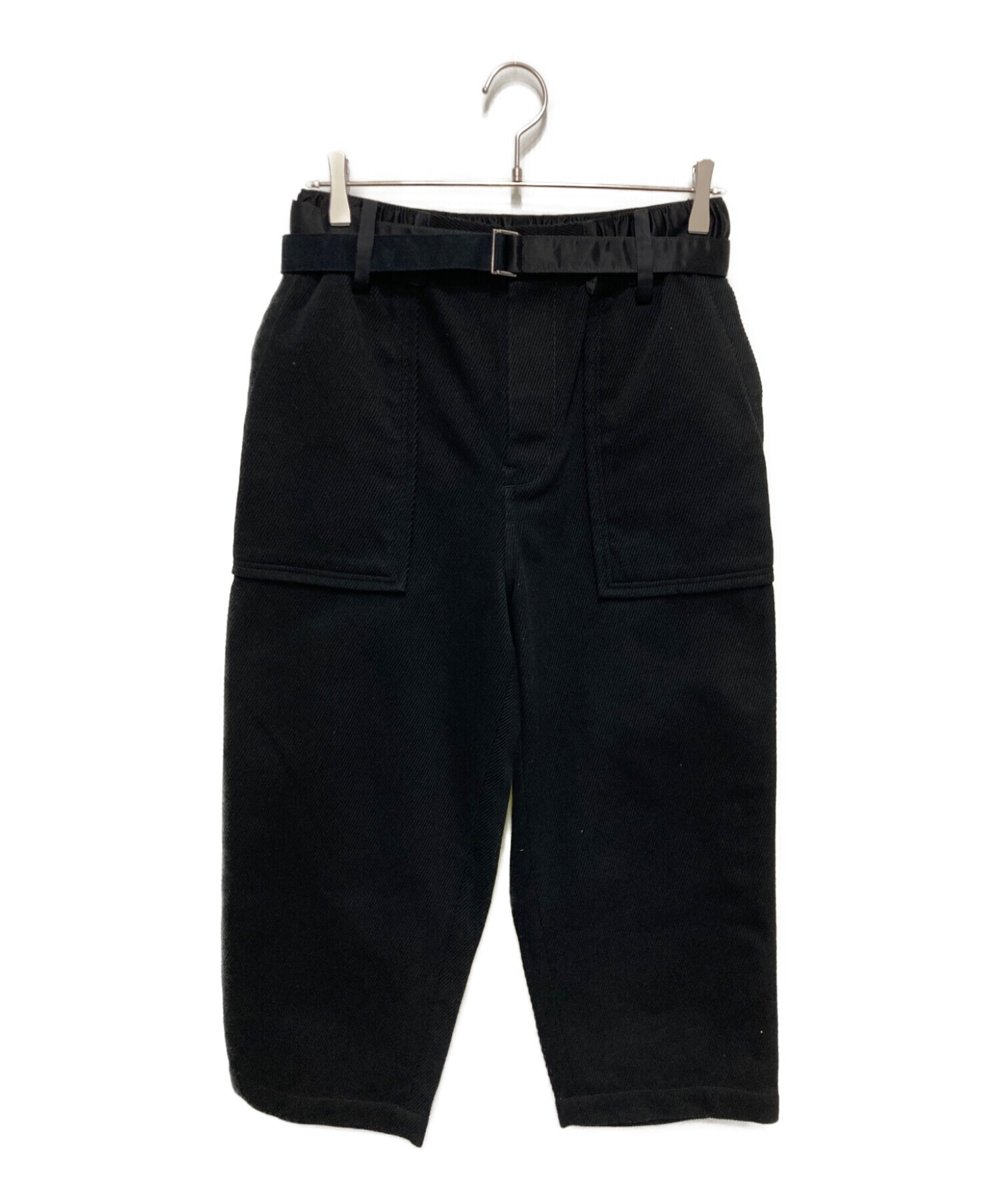 中古・古着通販】sacai (サカイ) コットンツイルロングパンツ ブラック 