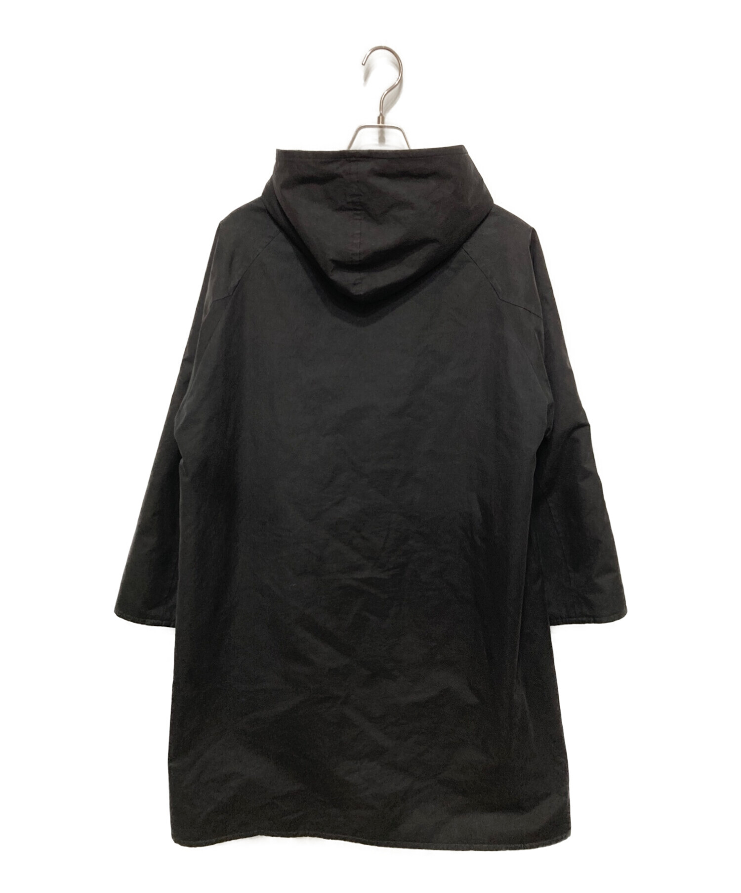 中古・古着通販】COMOLI (コモリ) フーデッドコート ブラック サイズ  
