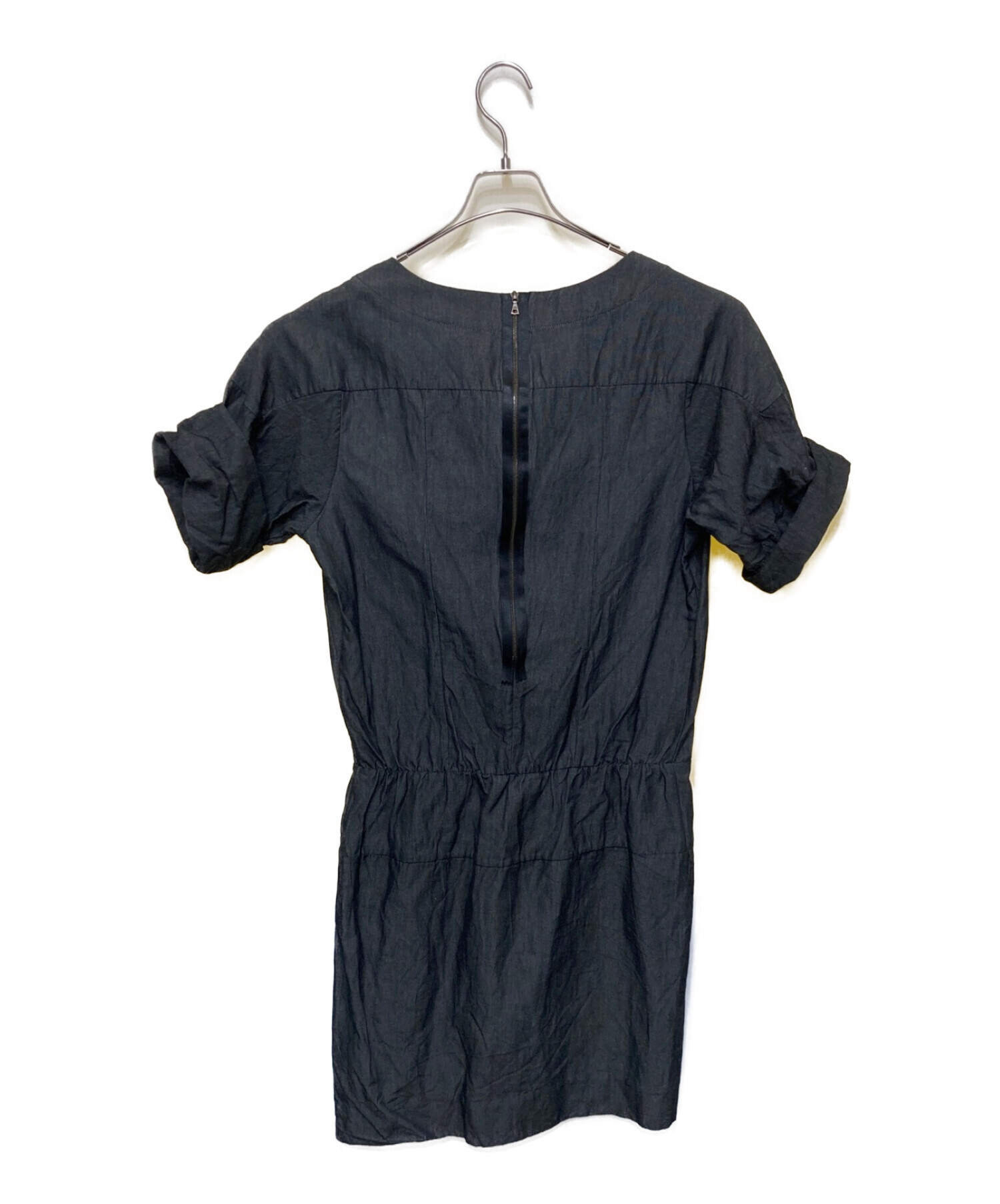 中古・古着通販】MARNI (マルニ) ペーパーコットンワンピース ネイビー 