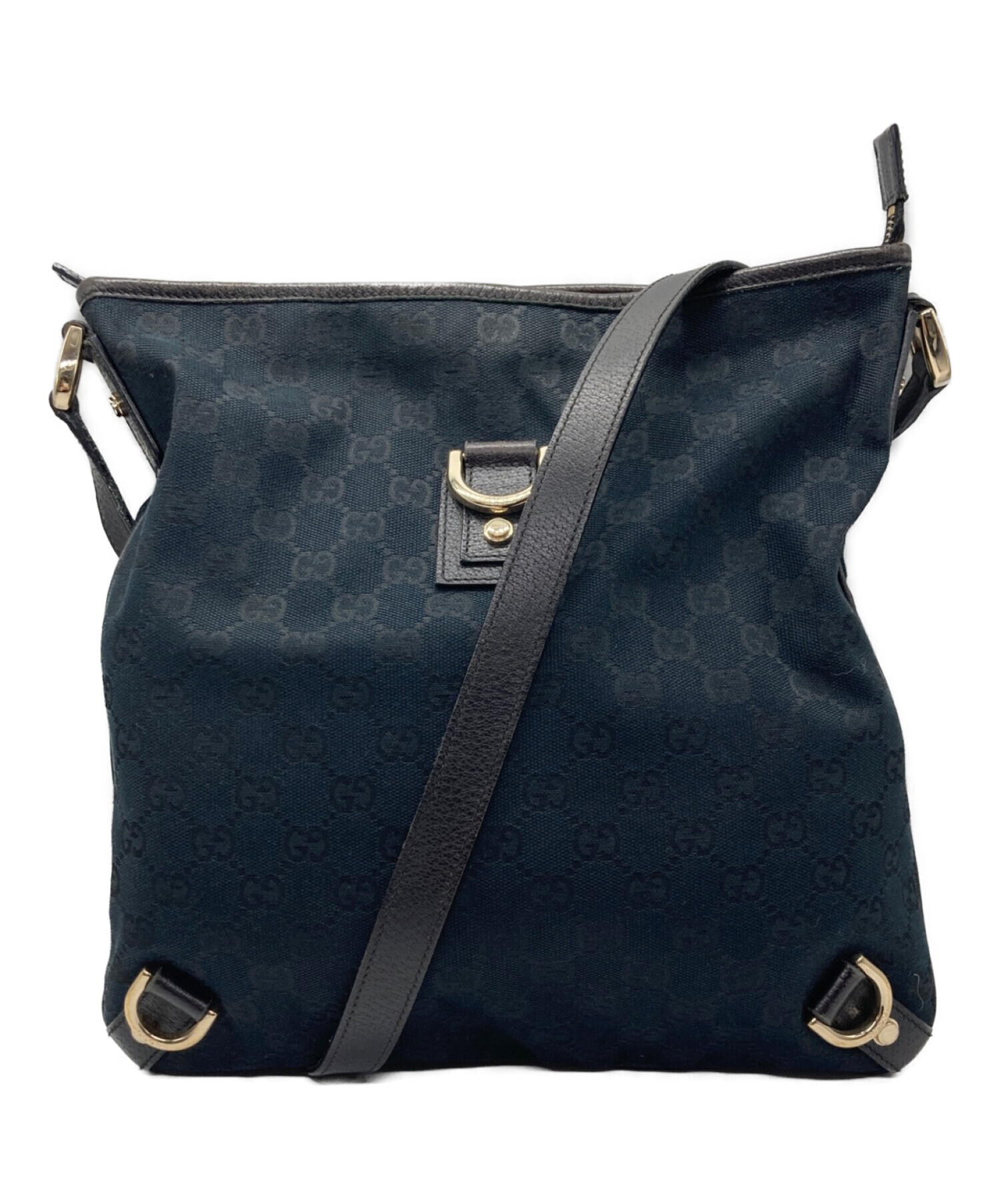 GUCCI グッチ GGキャンバス ショルダーバッグ ブラック ブランド