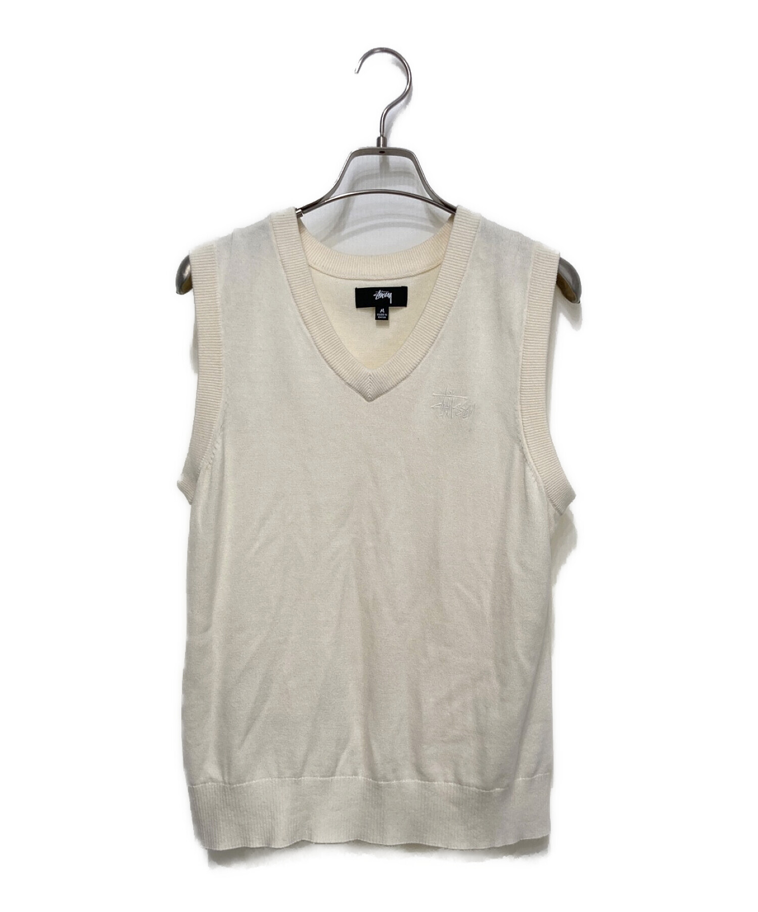 中古・古着通販】stussy (ステューシー) ニットベスト アイボリー 