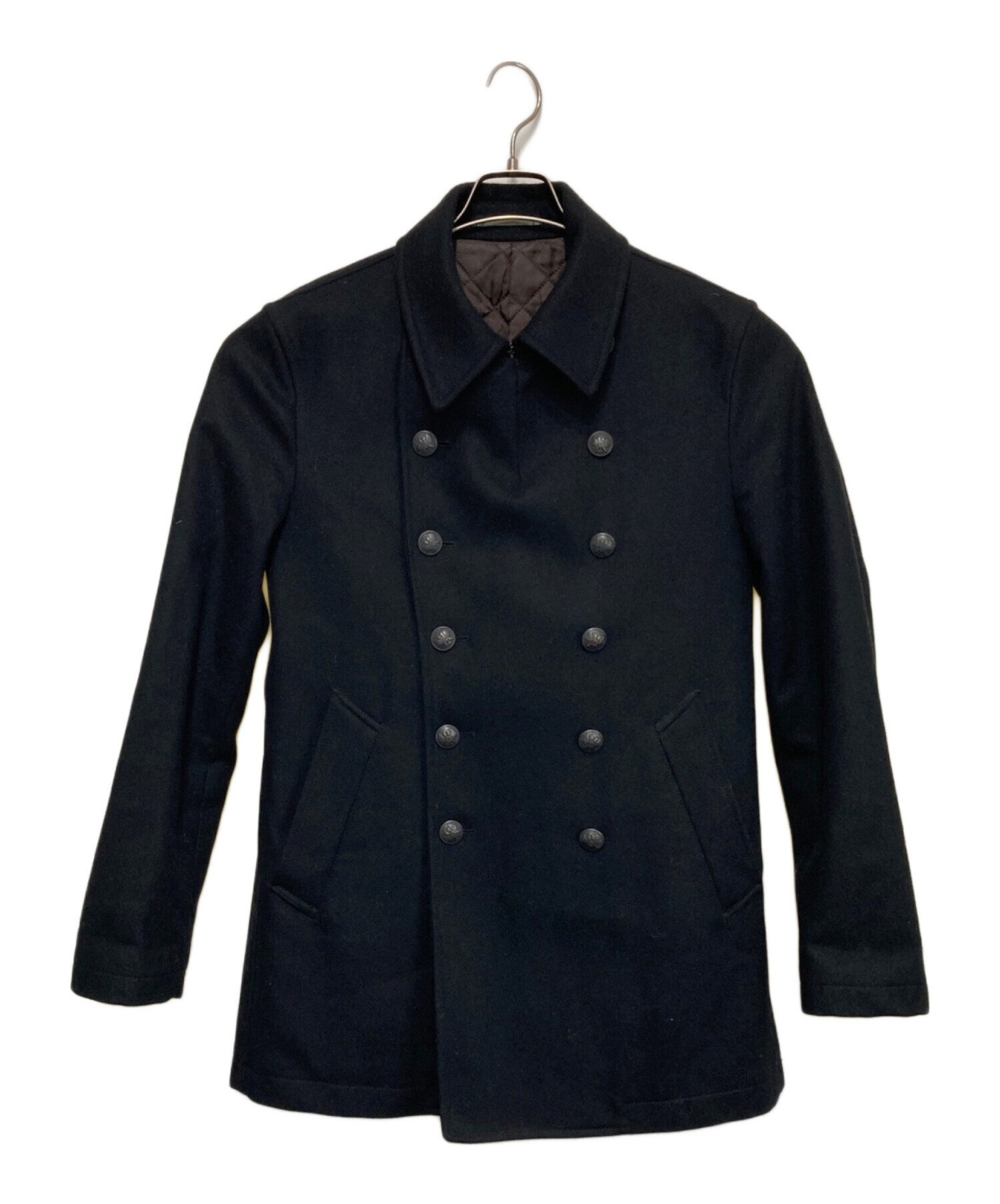 【美品】ポールスミス　ショールカラー　ウールコート　ジップアップ　黒　M 美品】ポールスミス ショールカラー ウールコート ジップアップ