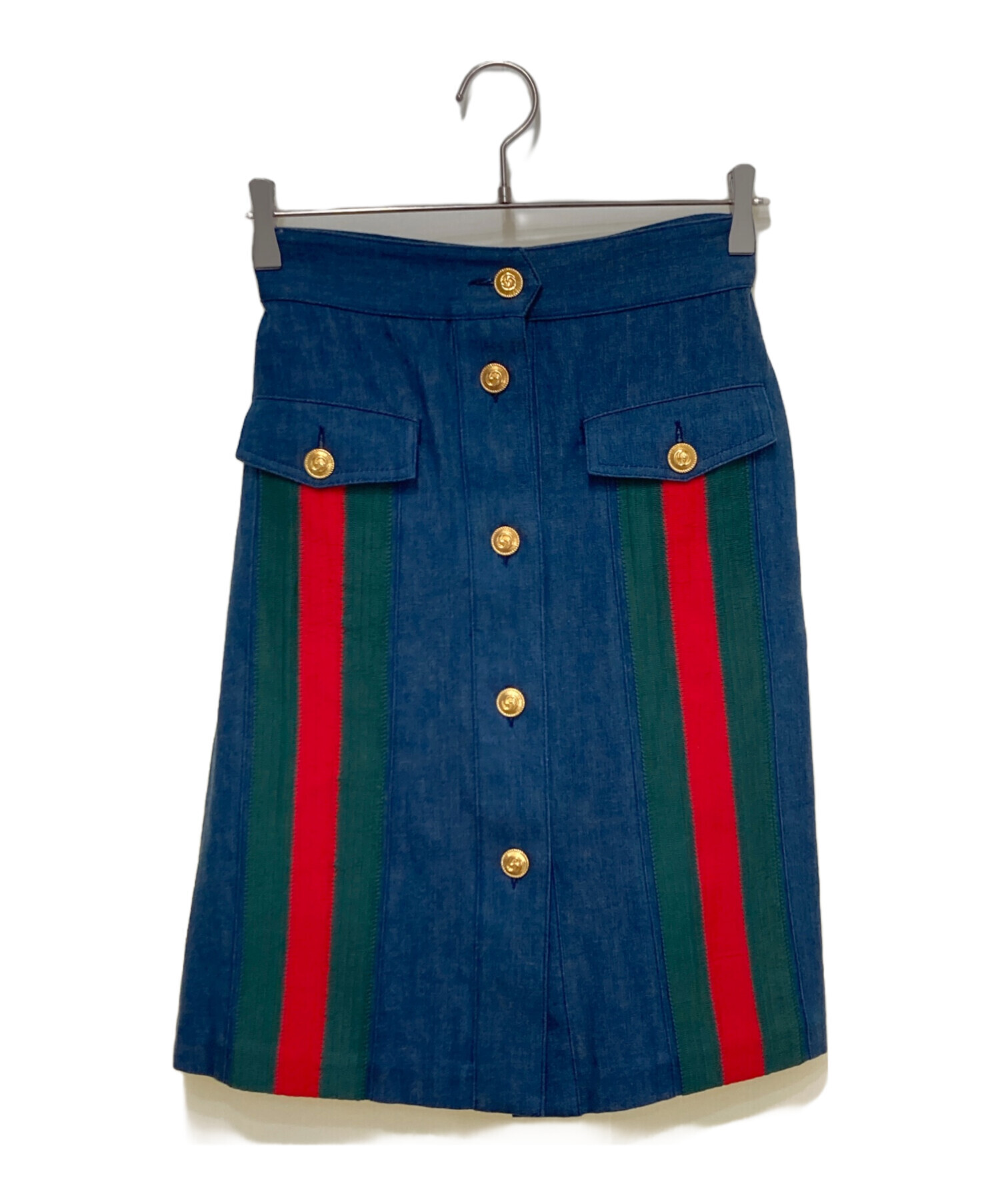 中古・古着通販】GUCCI (グッチ) シェリーラインデニムスカート 