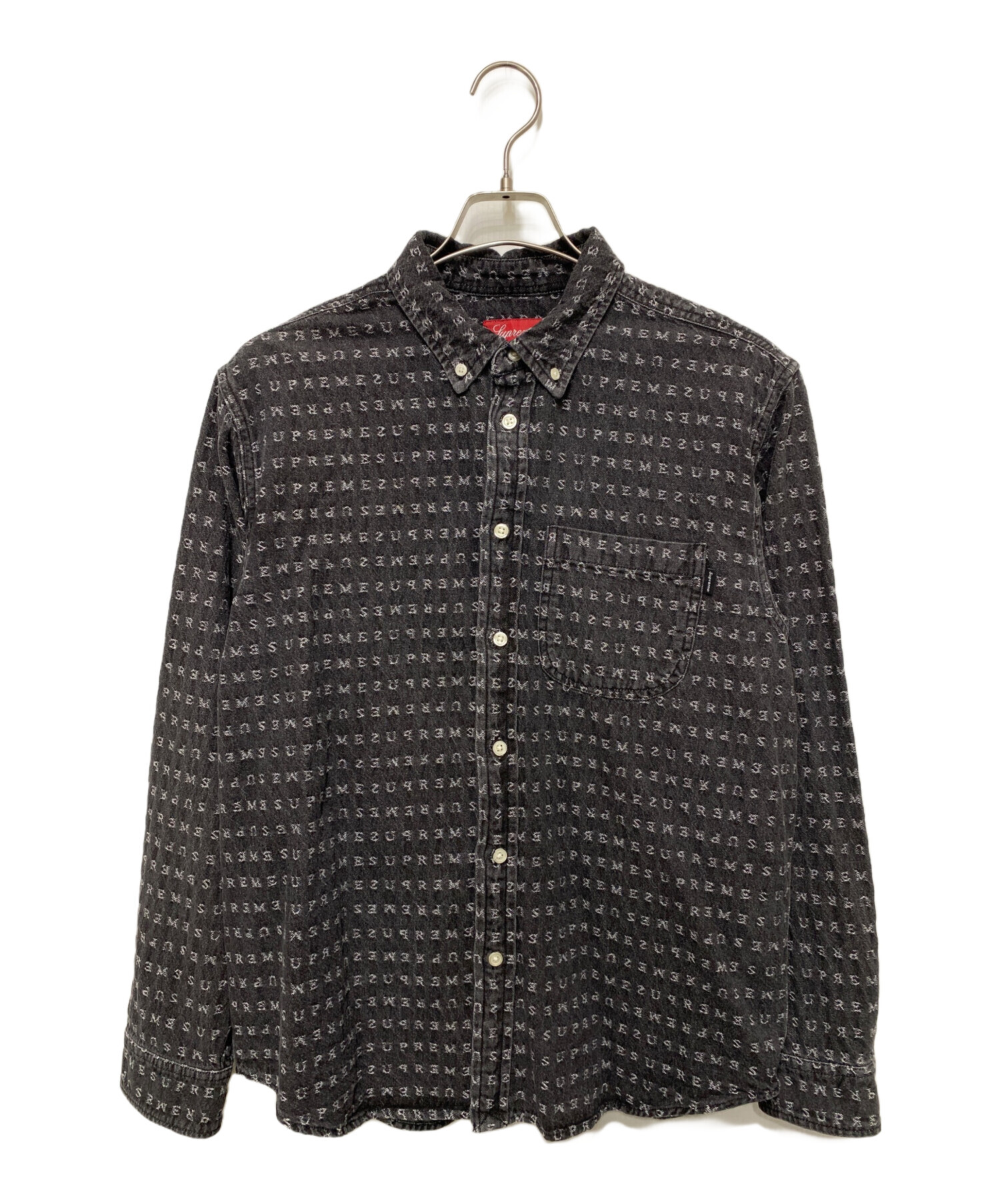 中古・古着通販】SUPREME (シュプリーム) JACQUARED LOGO DENIM SHIRT 