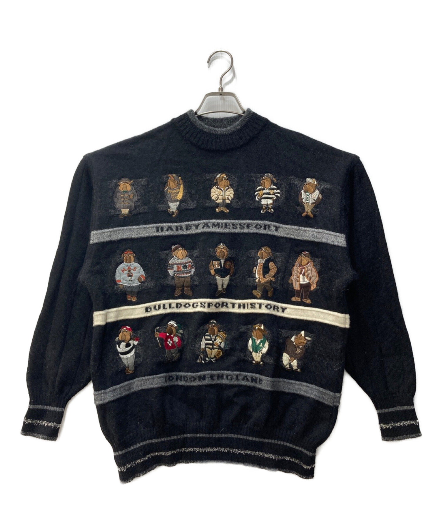 希少 HARDY AMIESハーディエイミス/超ビッグ 刺繍 ニットスタジャン