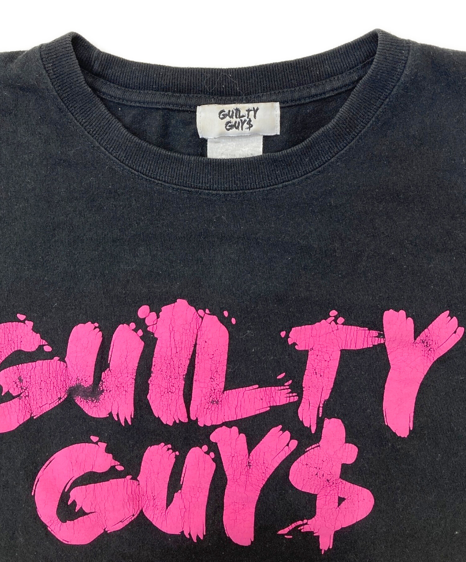 guilty guys (ギルティガイズ) プリントTシャツ ブラック サイズ:М