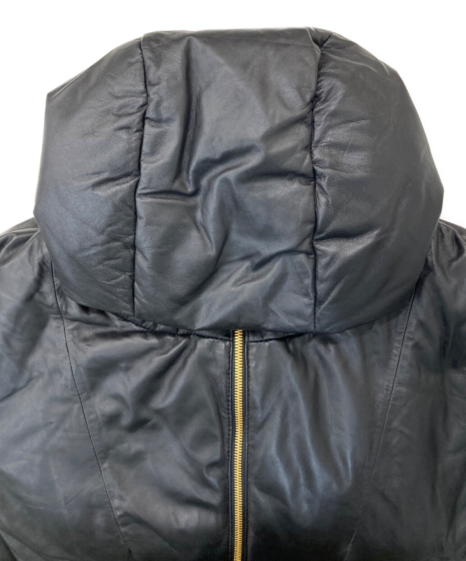 Stra Raggio (ストララッジョ) レザーダウンジャケット ブラック サイズ:M