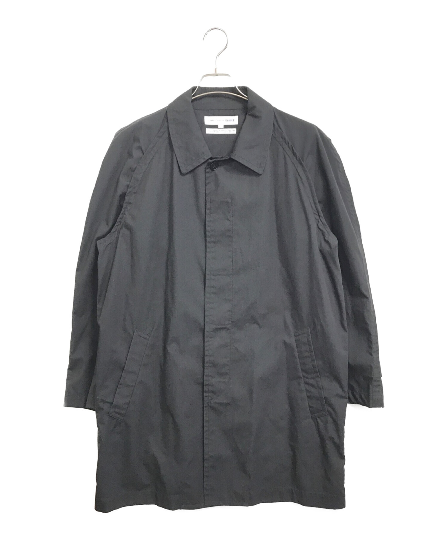 COMME des GARCONS SHIRT (コムデギャルソンシャツ) インサイドアウトステンカラーコート ブラック サイズ:S