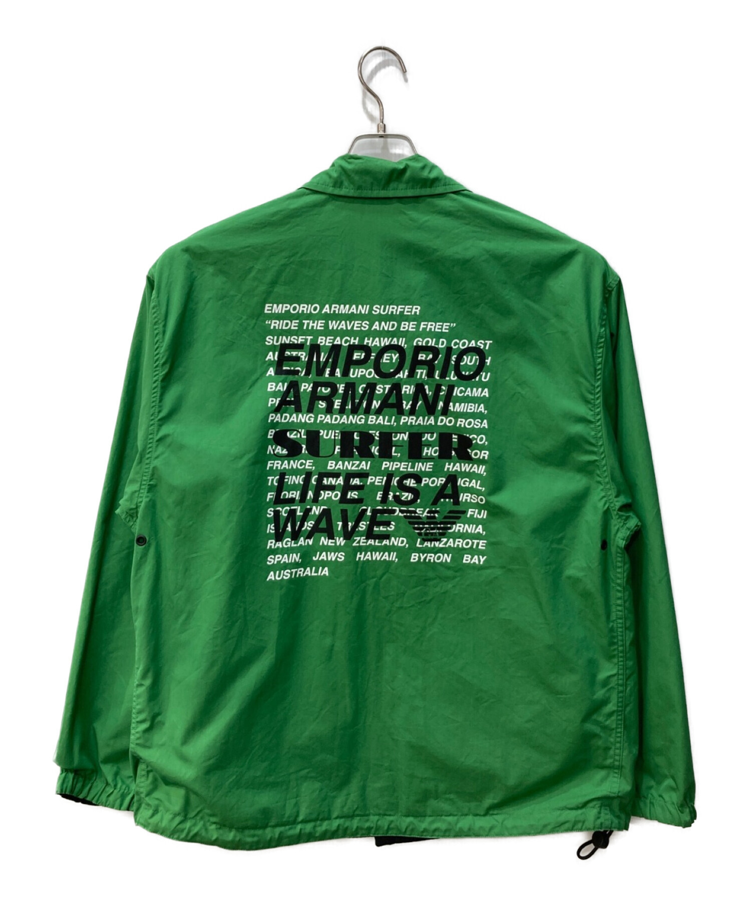 EMPORIO ARMANI (エンポリオアルマーニ) リバーシブルジャケット ブラック×グリーン サイズ:50