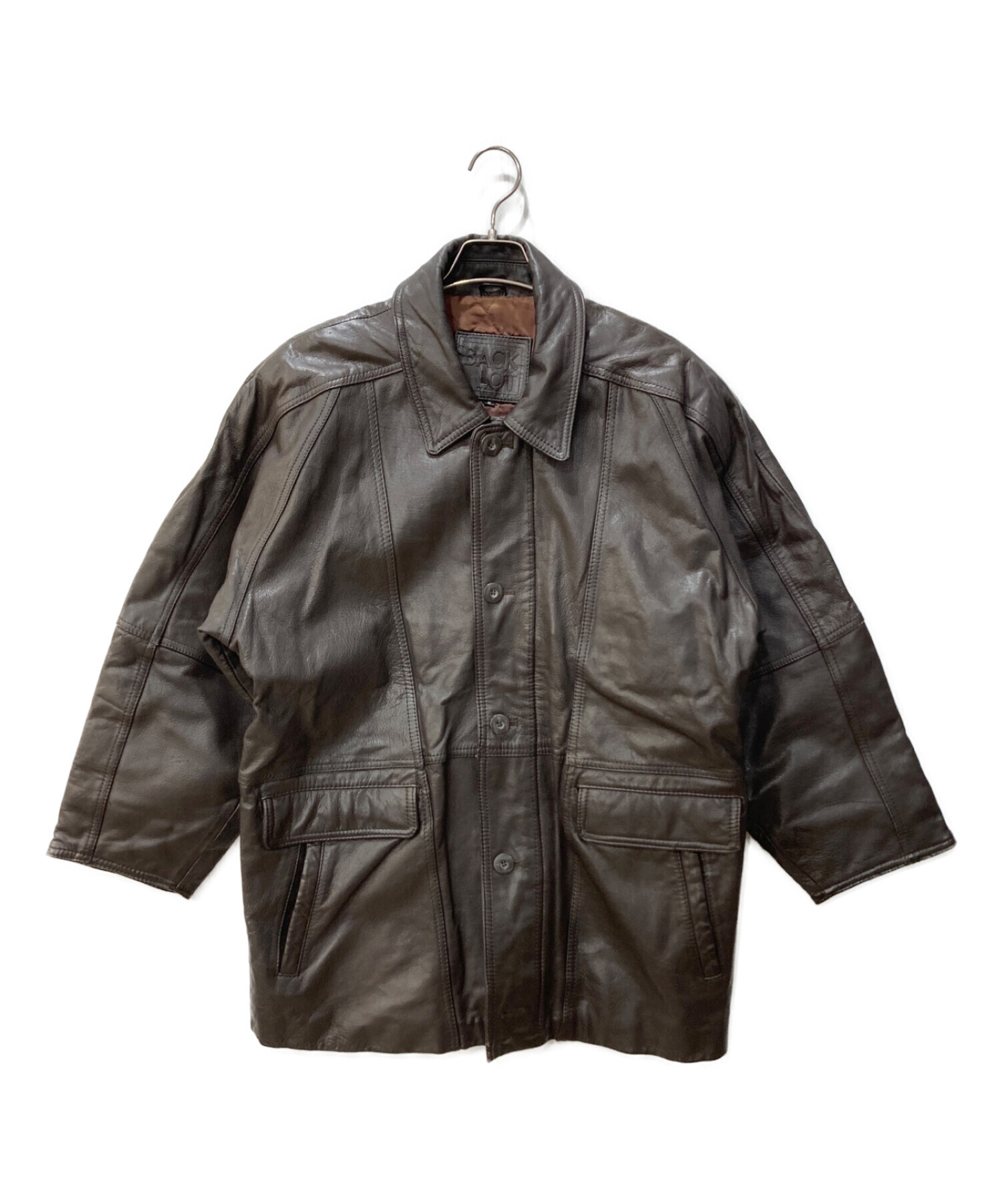 中古・古着通販】BACK LOT (バックロット) レザージャケット ブラウン 
