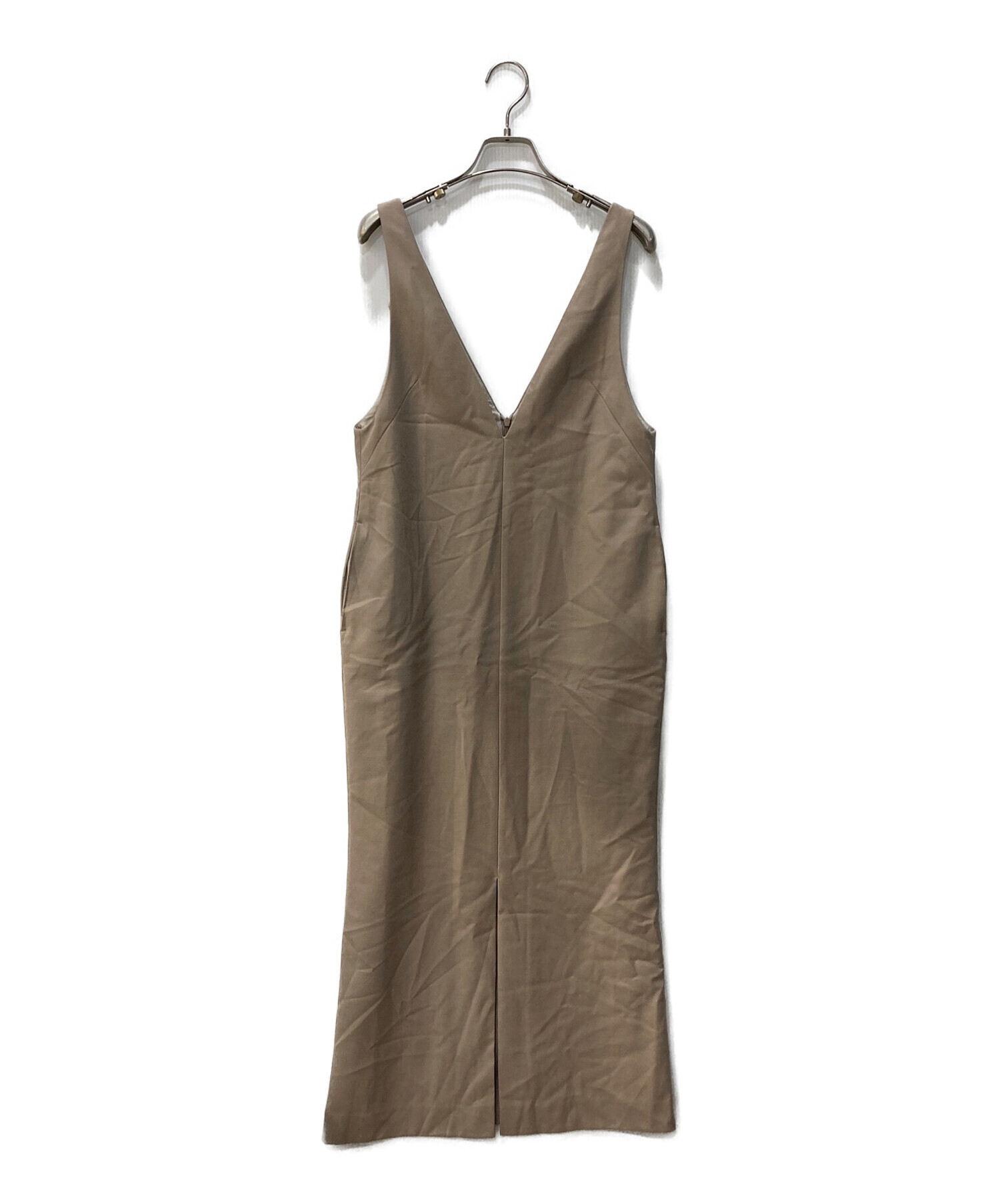 NOBLE ウールミルドVネックワンピース 38 べージュ NOBLE ノーブル<br