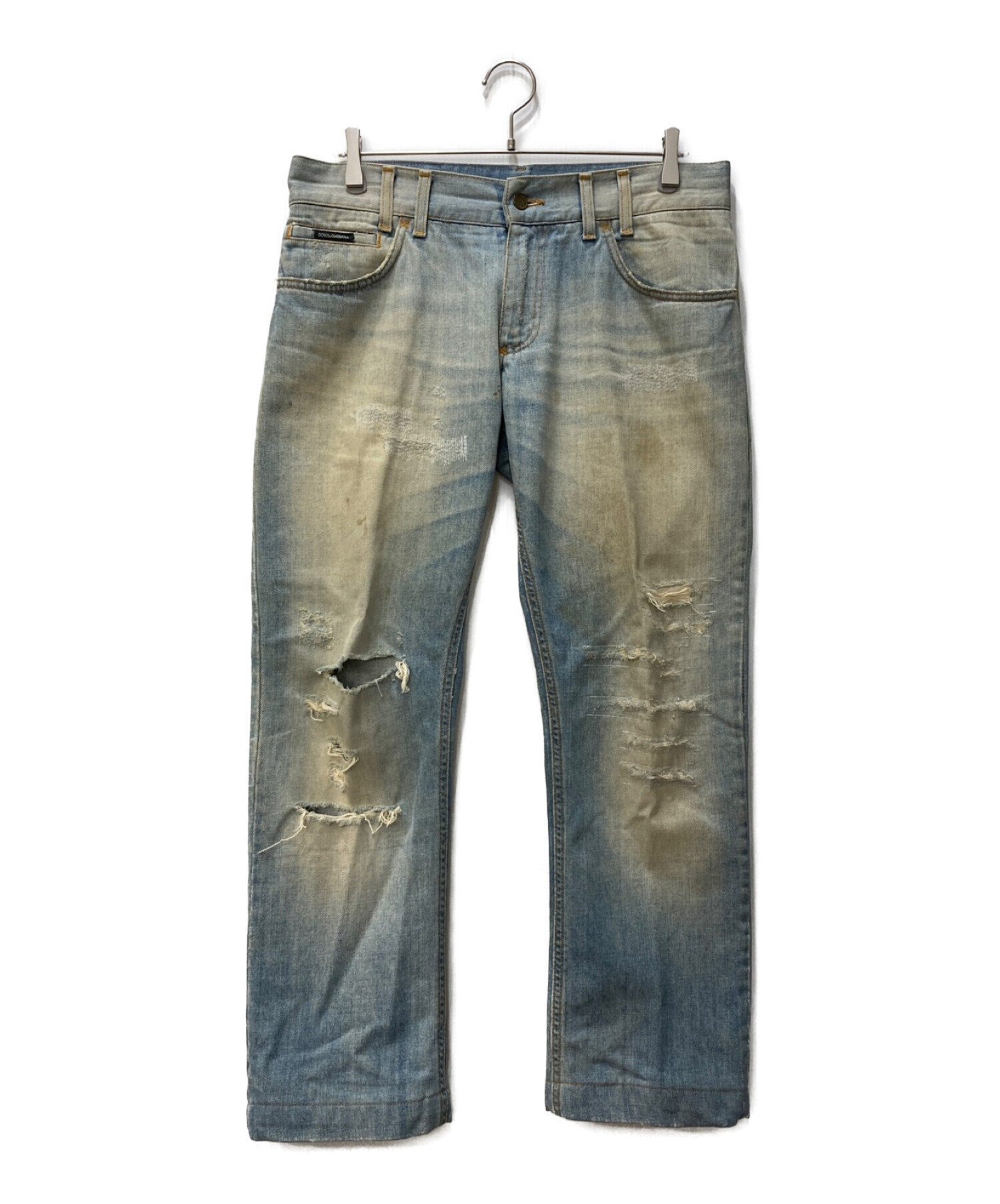 中古・古着通販】D&G (ディーアンドジー) ダメージデニムパンツ G3020D 