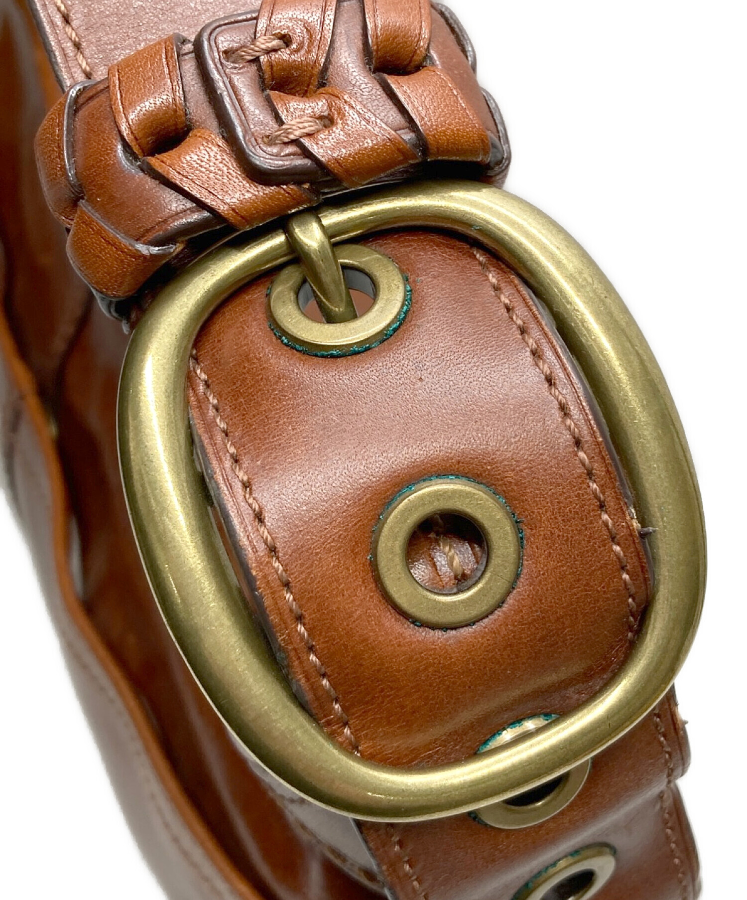 本物保証】 コーチ COACH ワンショルダーバッグ 4148 レザー ブラウン  
