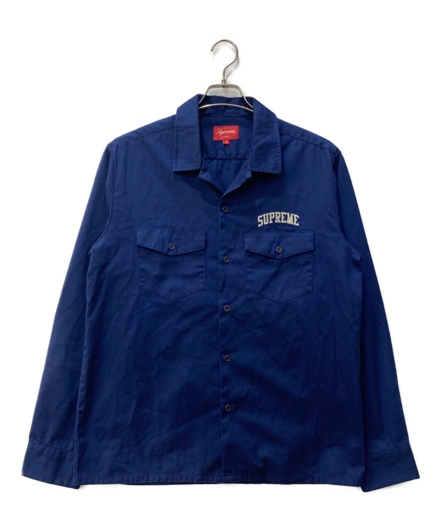 中古・古着通販】SUPREME (シュプリーム) 長袖開襟シャツ ネイビー 