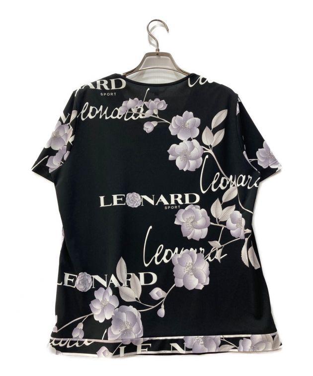極美品】LEONARD SPORT 花 鳥 黒 44 半袖シャツ トップス