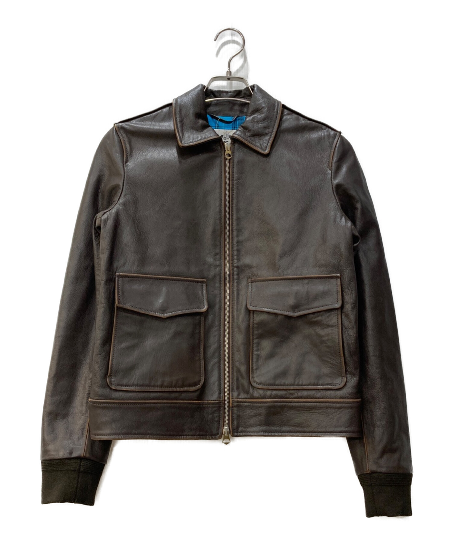 REPLAY HIDE LINE LEATHER JACKET リプレイ L replay 革ジャケット