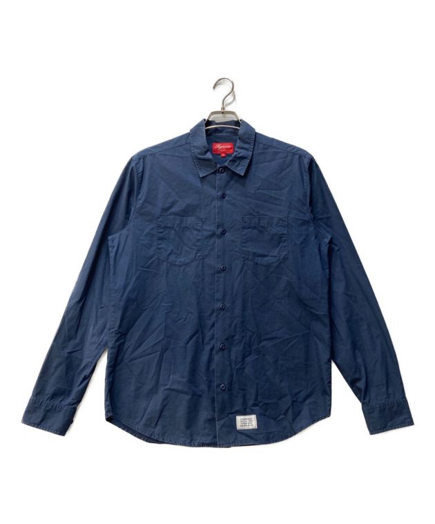 中古・古着通販】SUPREME (シュプリーム) 長袖シャツ ネイビー サイズ 