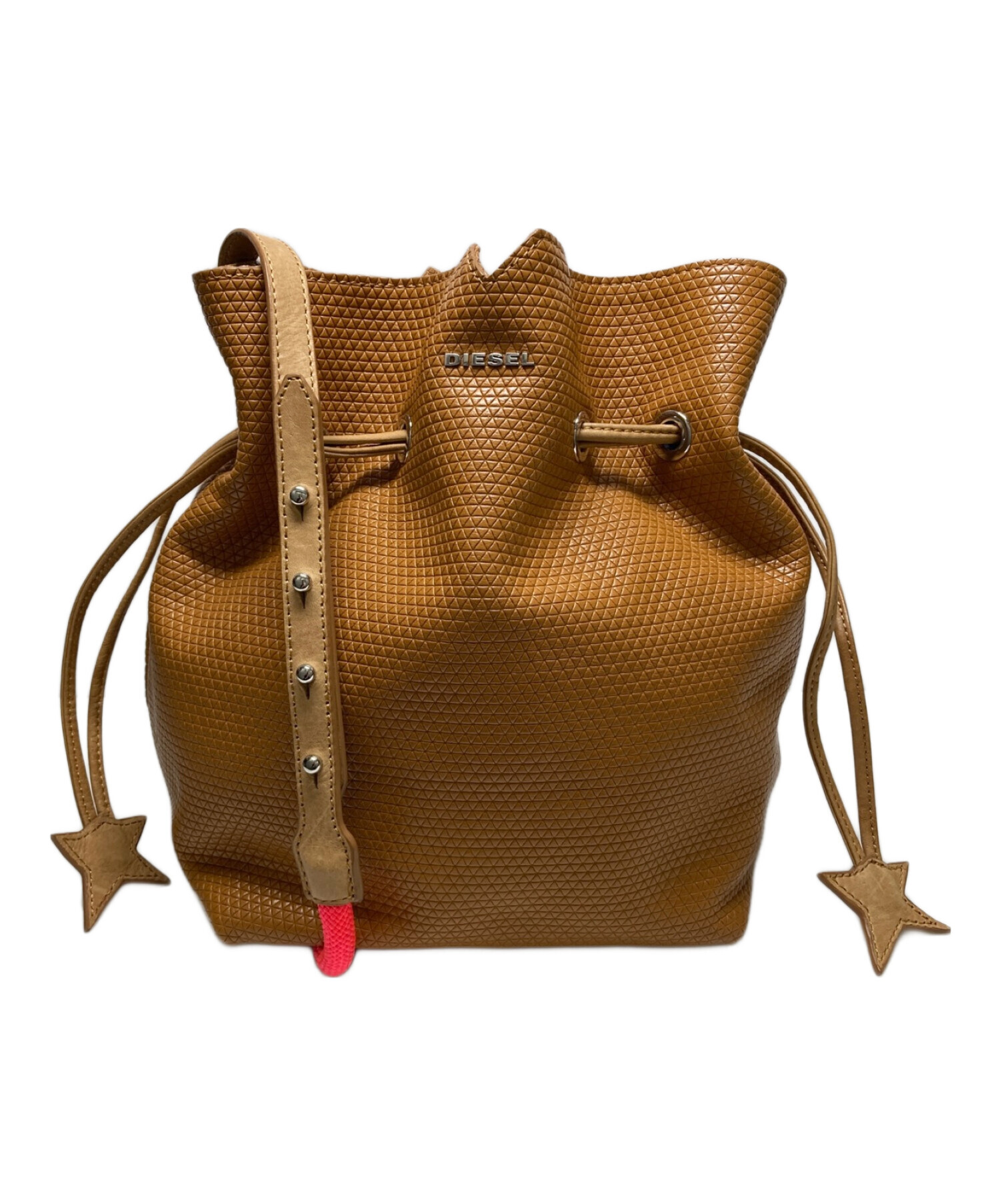 美品】DIESEL 巾着型クリアバゲットバッグショルダー （DIESEL  