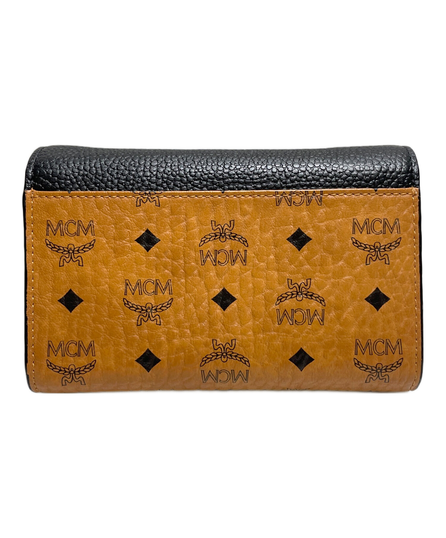 中古・古着通販】MCM (エムシーエム) 3つ折り財布 ベージュ｜ブランド 