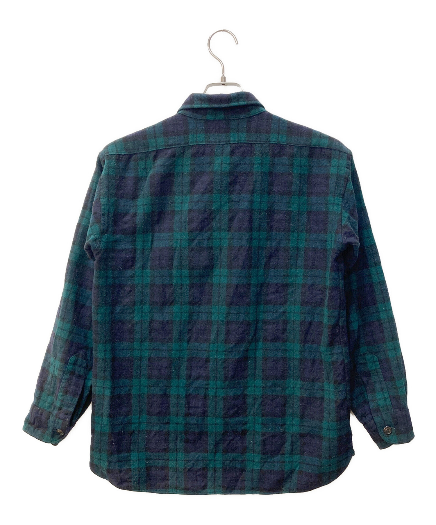 USA製 厚く 70s Pendleton チェックウールBDシャツ サイズXL