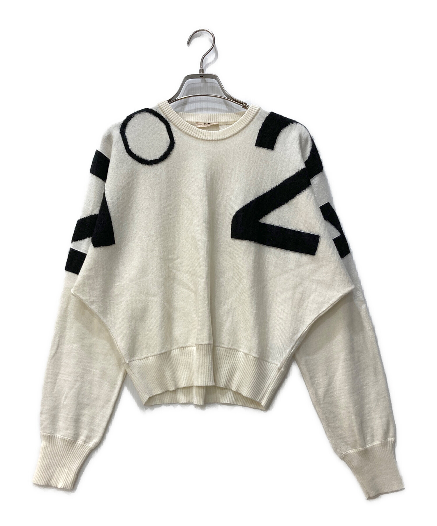 中古・古着通販】N°21 (ヌメロヴェントゥーノ) ロゴニット ホワイト 