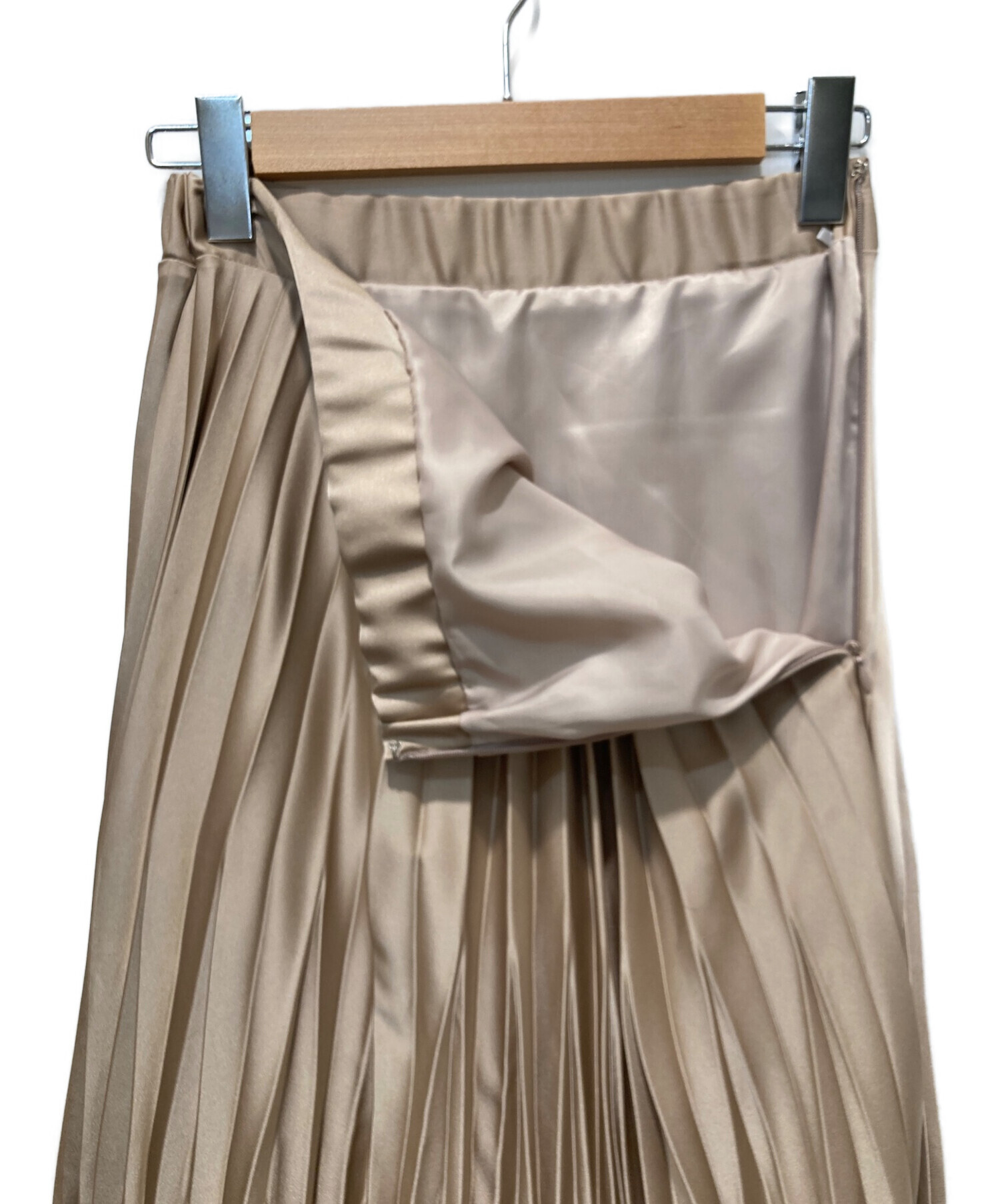 L'Or (ロル) Three-Dimentional Pleats Skirt カーキ サイズ:M