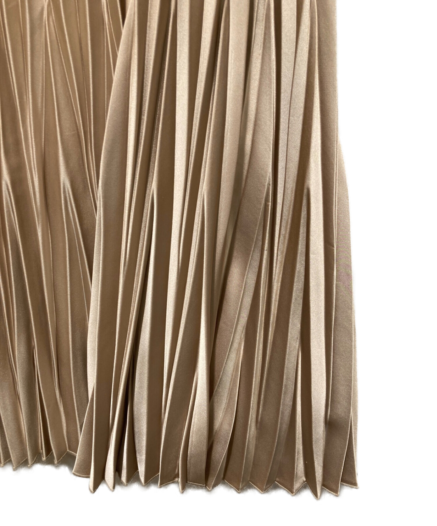 L'Or (ロル) Three-Dimentional Pleats Skirt カーキ サイズ:M