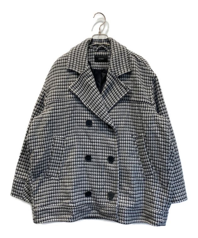 中古・古着通販】EMODA (エモダ) ミディダブルコート ブラック サイズ 