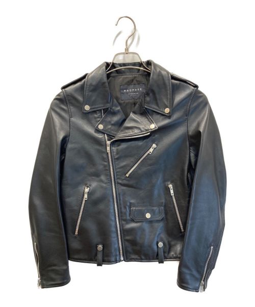 マカフィー MACPHEE レザーライダースジャケット 黒 36 美品 macphee