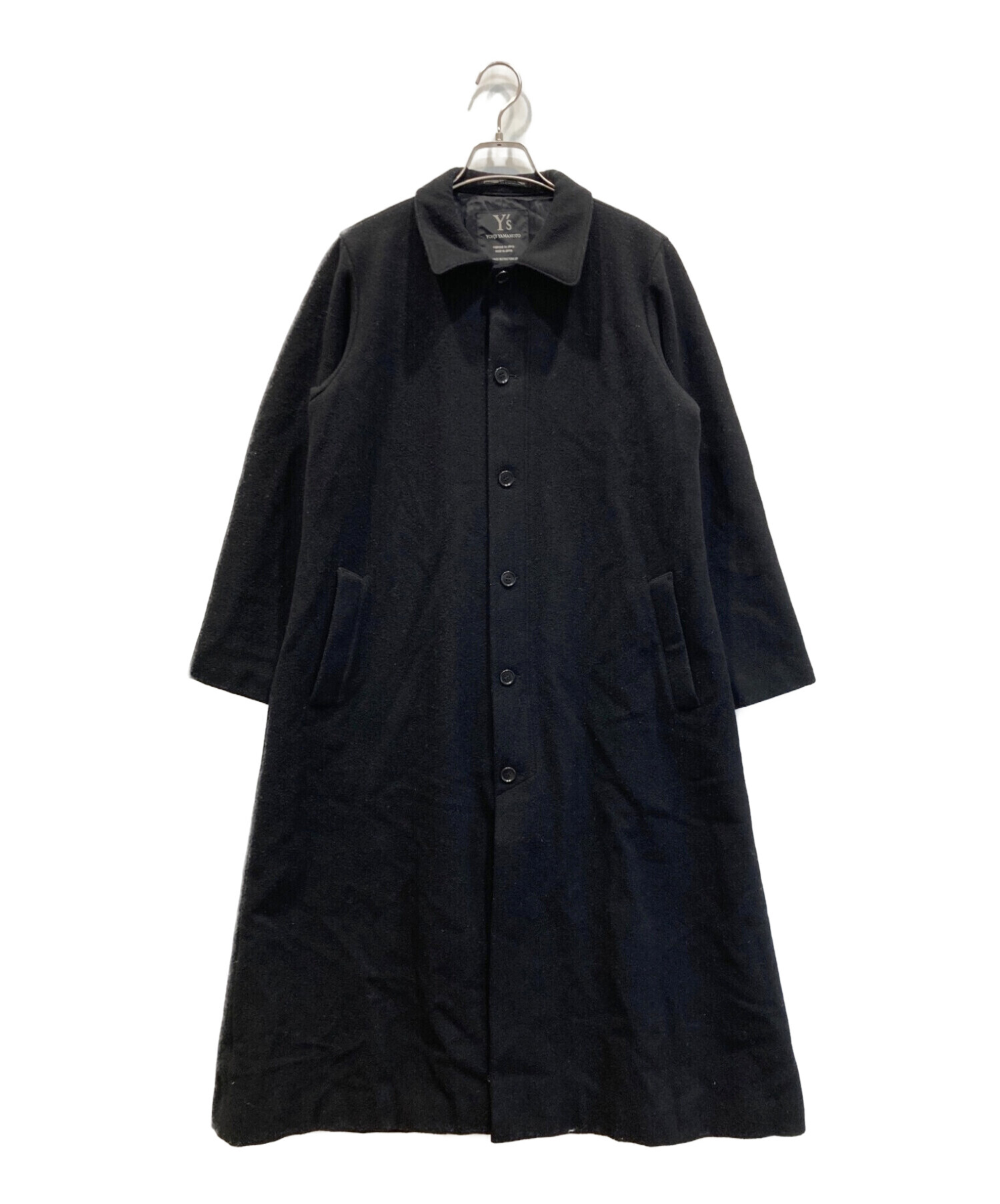 YOHJI YAMAMOTO (ヨウジヤマモト) ステンカラーコート ブラック サイズ:3