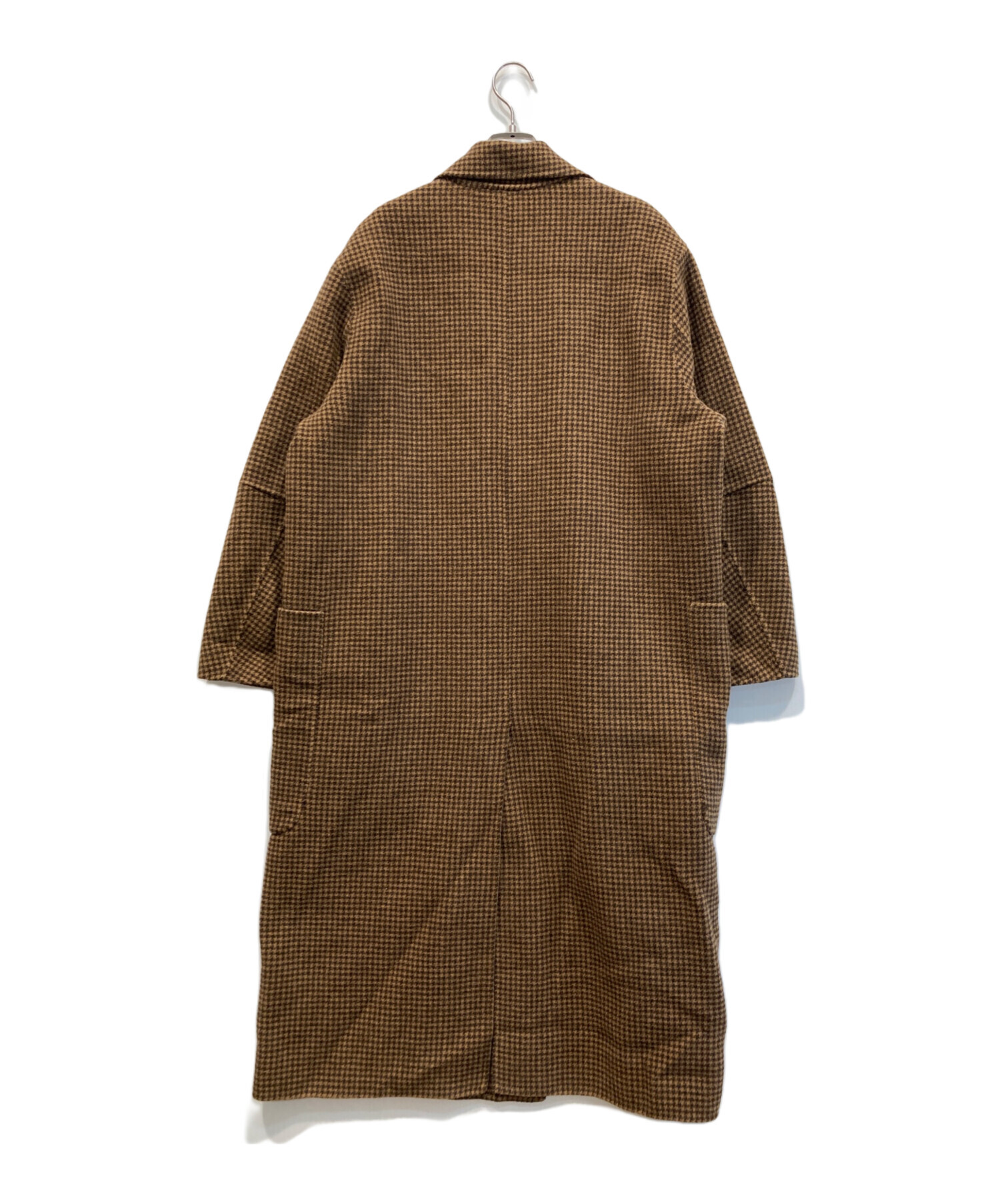 中古・古着通販】TODAYFUL (トゥデイフル) Over Check Coat ブラウン 