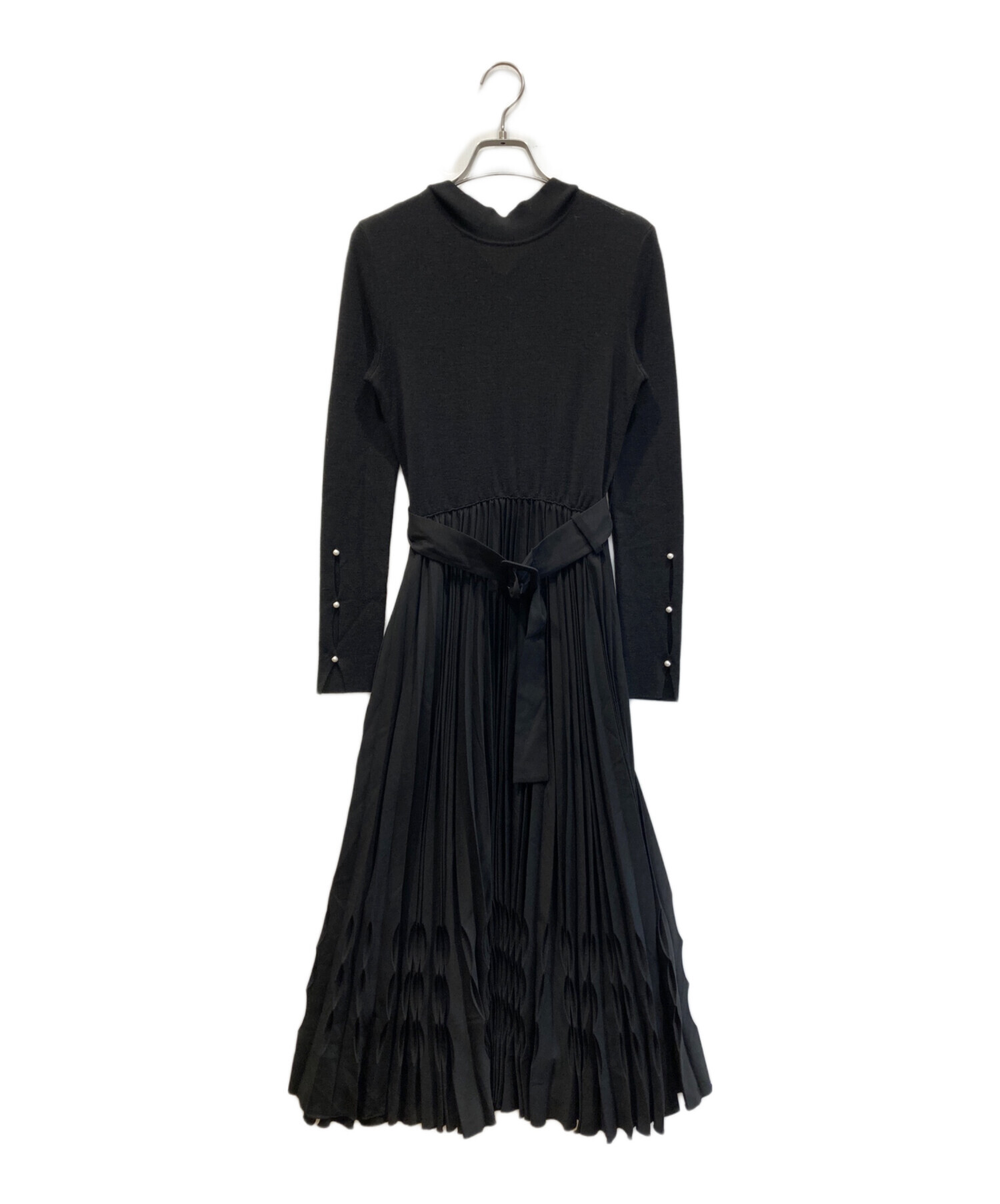 herlipto Pleated Wool-Blend Long Dress レディース 