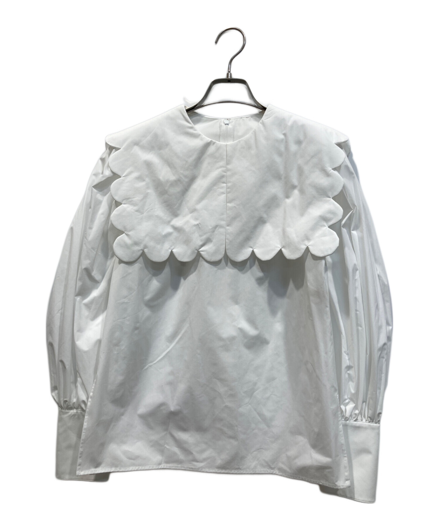 中古・古着通販】cygne (シーニュ) スカラップブラウス ホワイト 