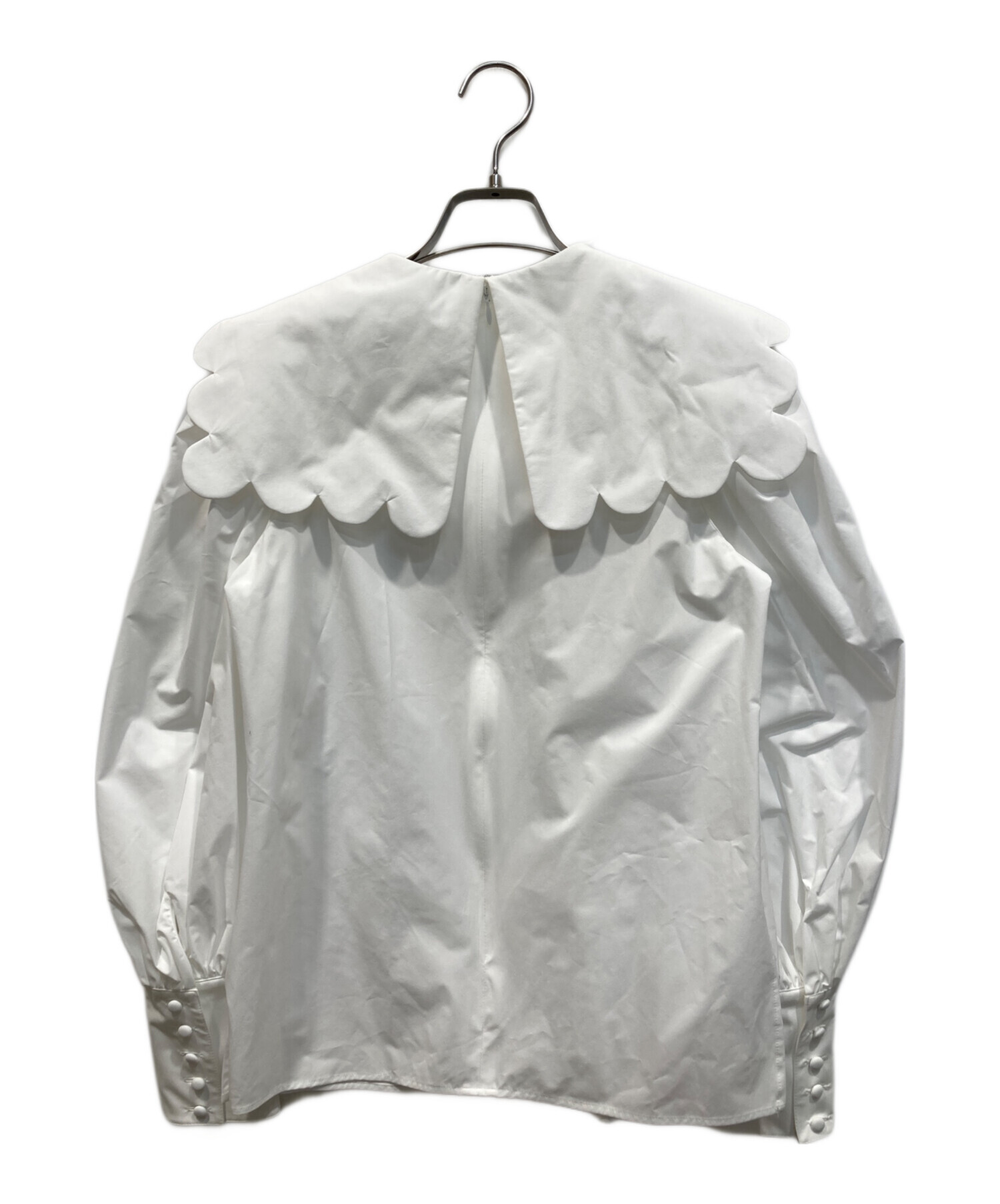 中古・古着通販】cygne (シーニュ) スカラップブラウス ホワイト 