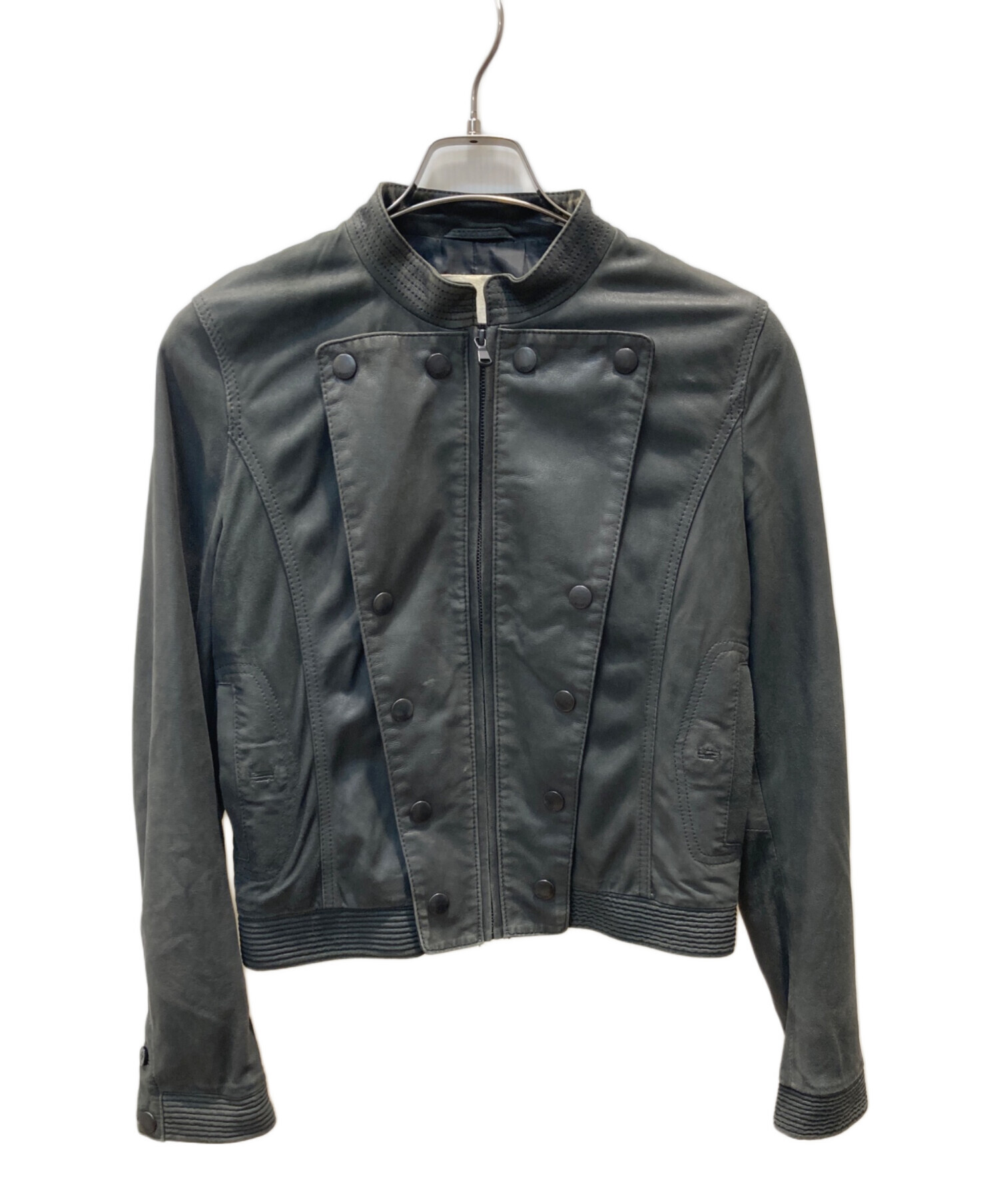 中古・古着通販】DIESEL (ディーゼル) シープレザージャケット グレー 
