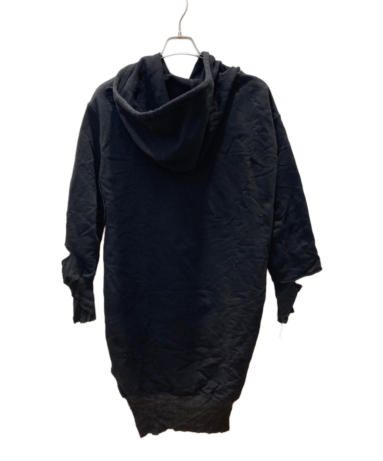 中古・古着通販】DIESEL (ディーゼル) ダメージ加工パーカーワンピース  