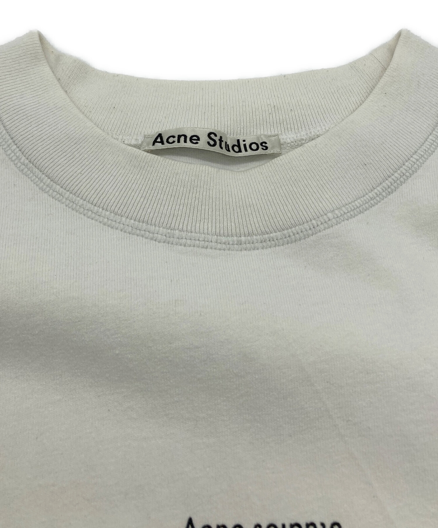 Acne studios (アクネストゥディオズ) リバースロゴTシャツ ホワイト サイズ:S