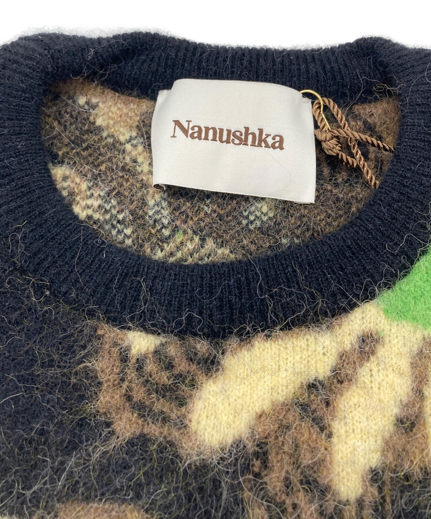 Nanushka フローラル　ニット袖丈68