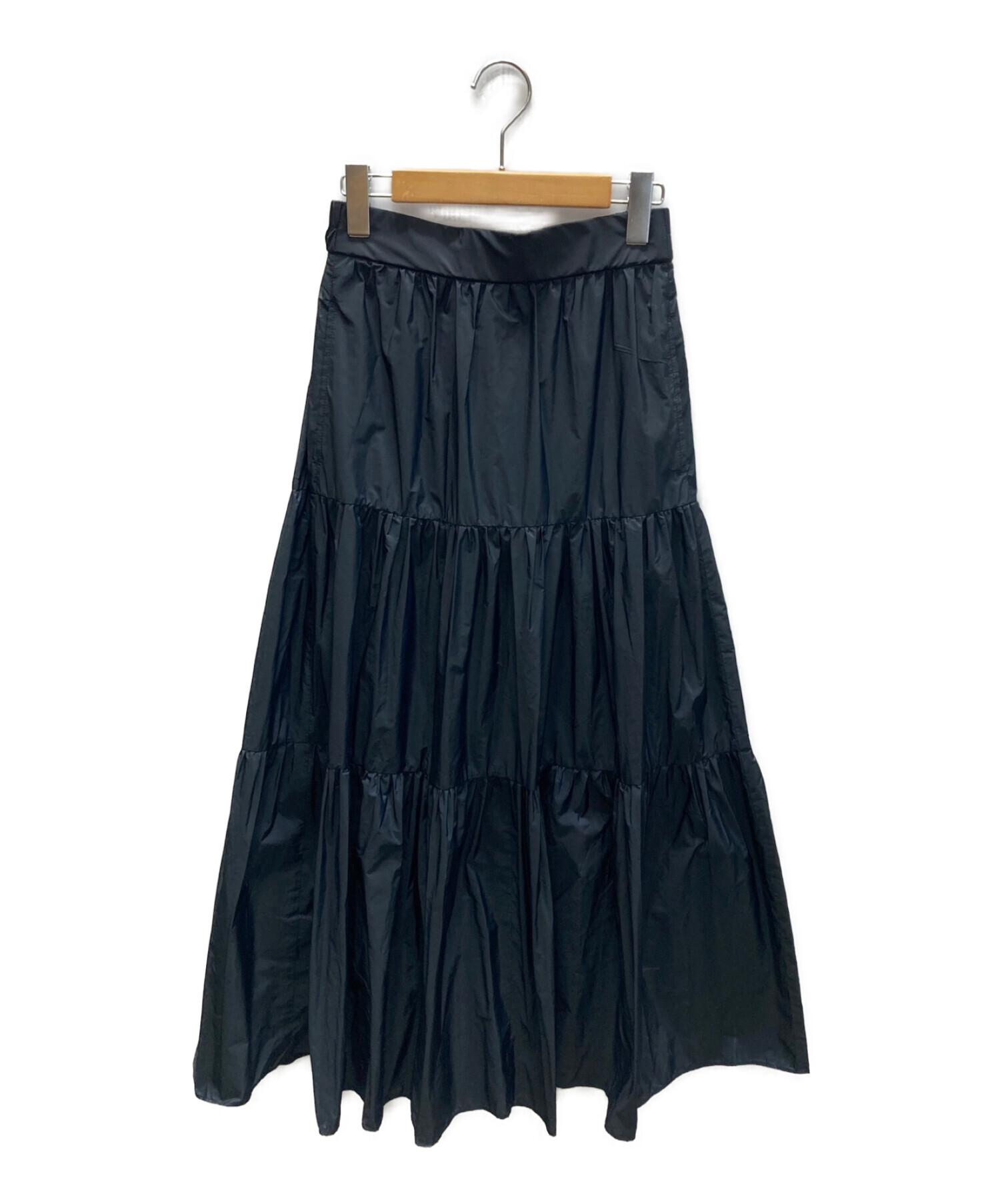 【Rene】新品未使用・黒・ティアードスカート・36サイズ