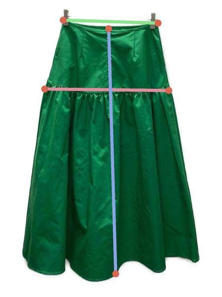 中古・古着通販】BRAHMIN (ブラーミン) フレアスカート グリーン  