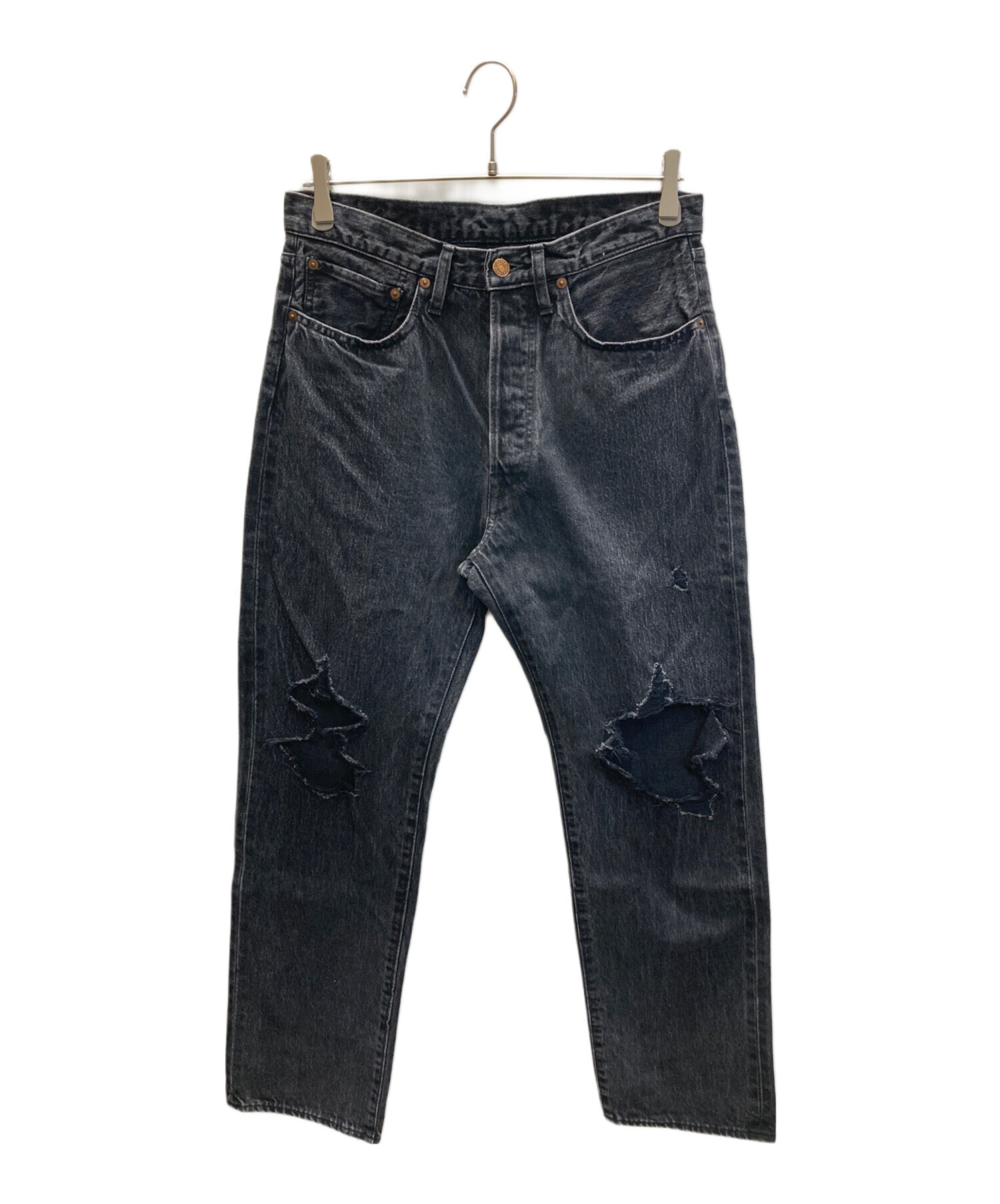 中古・古着通販】UNUSED (アンユーズド) 13oz ripped denim pants 