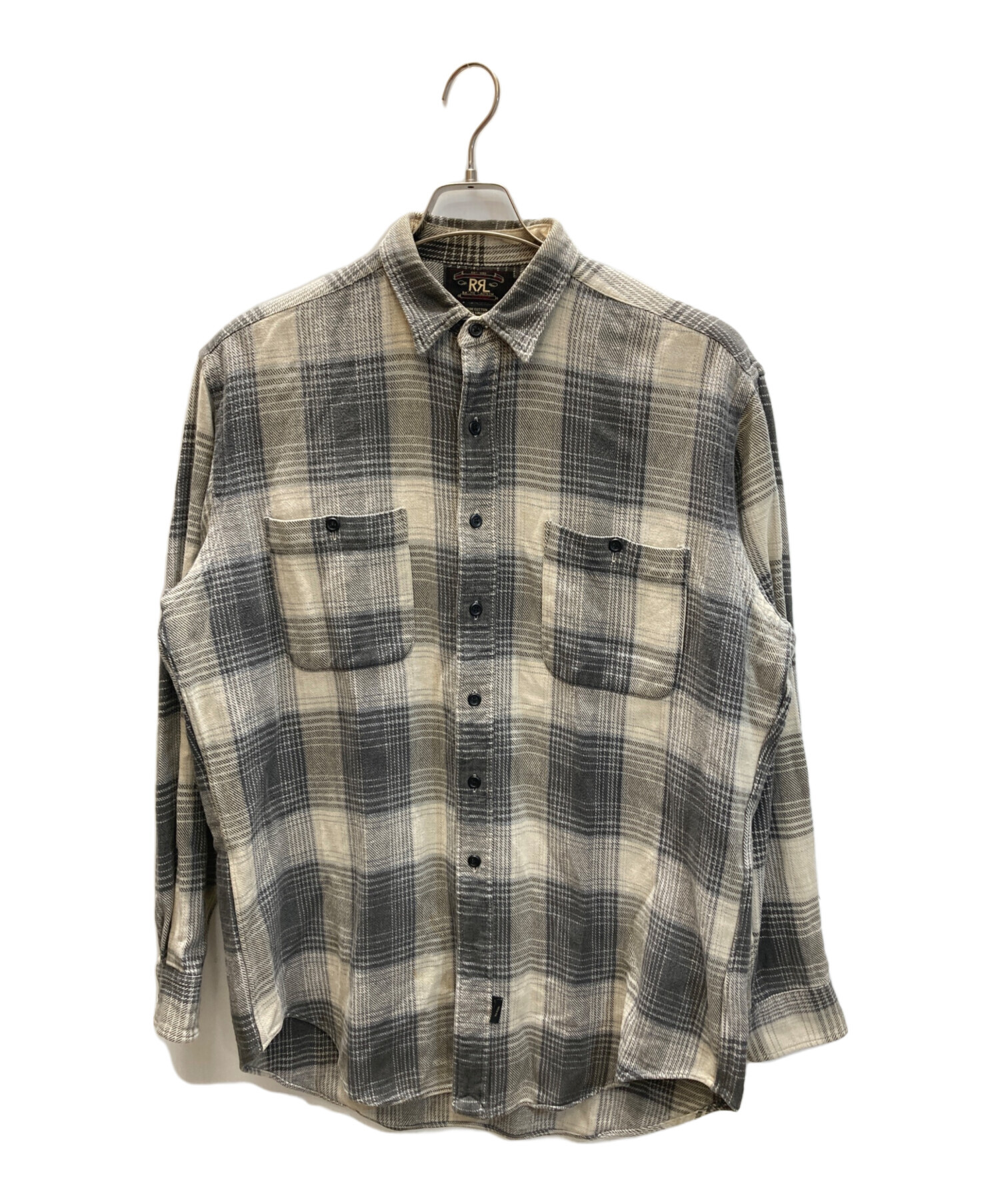 中古・古着通販】RRL (ダブルアールエル) チェックネルシャツ グレー 