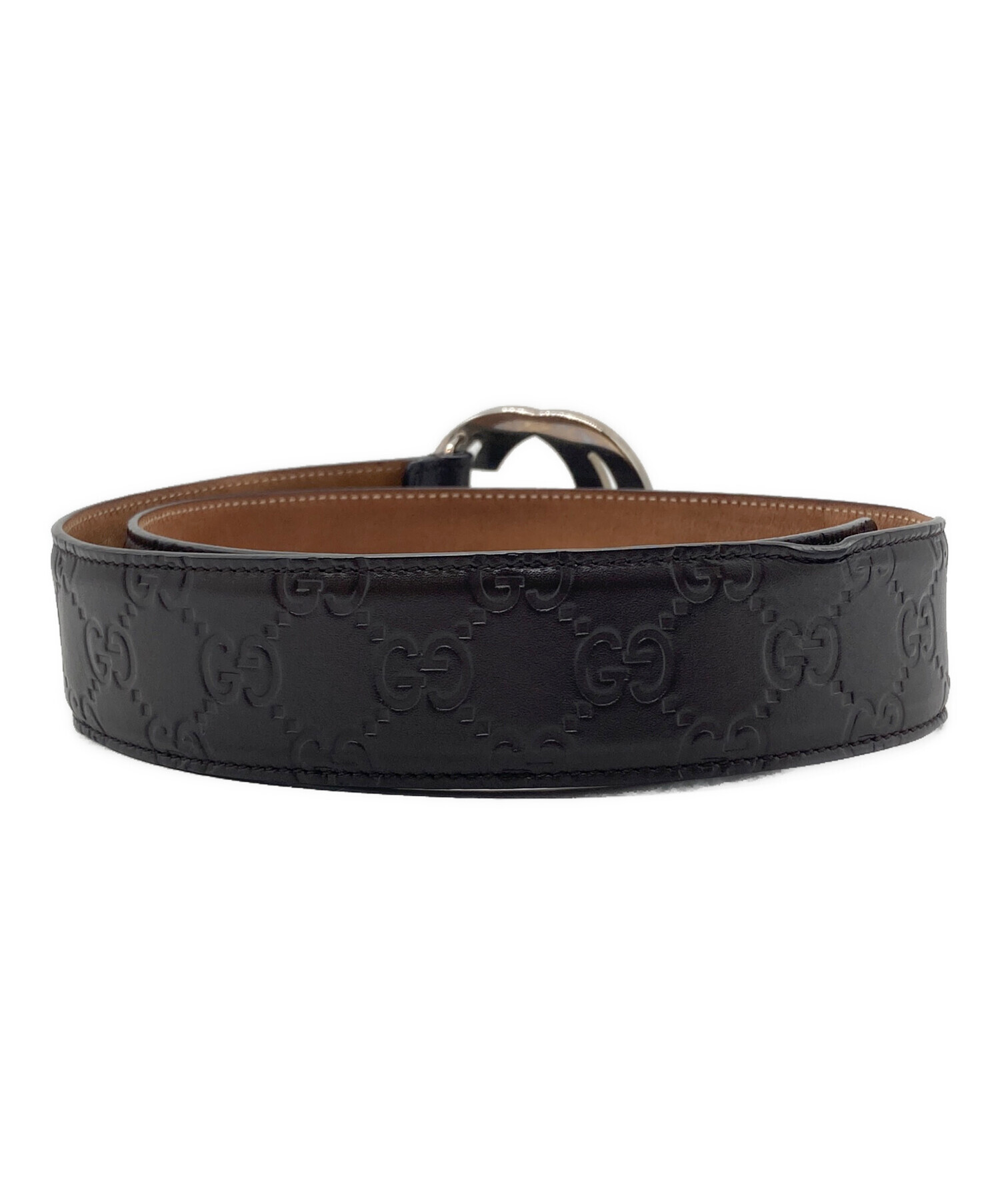 中古・古着通販】GUCCI (グッチ) インターロッキングベルト ブラウン 