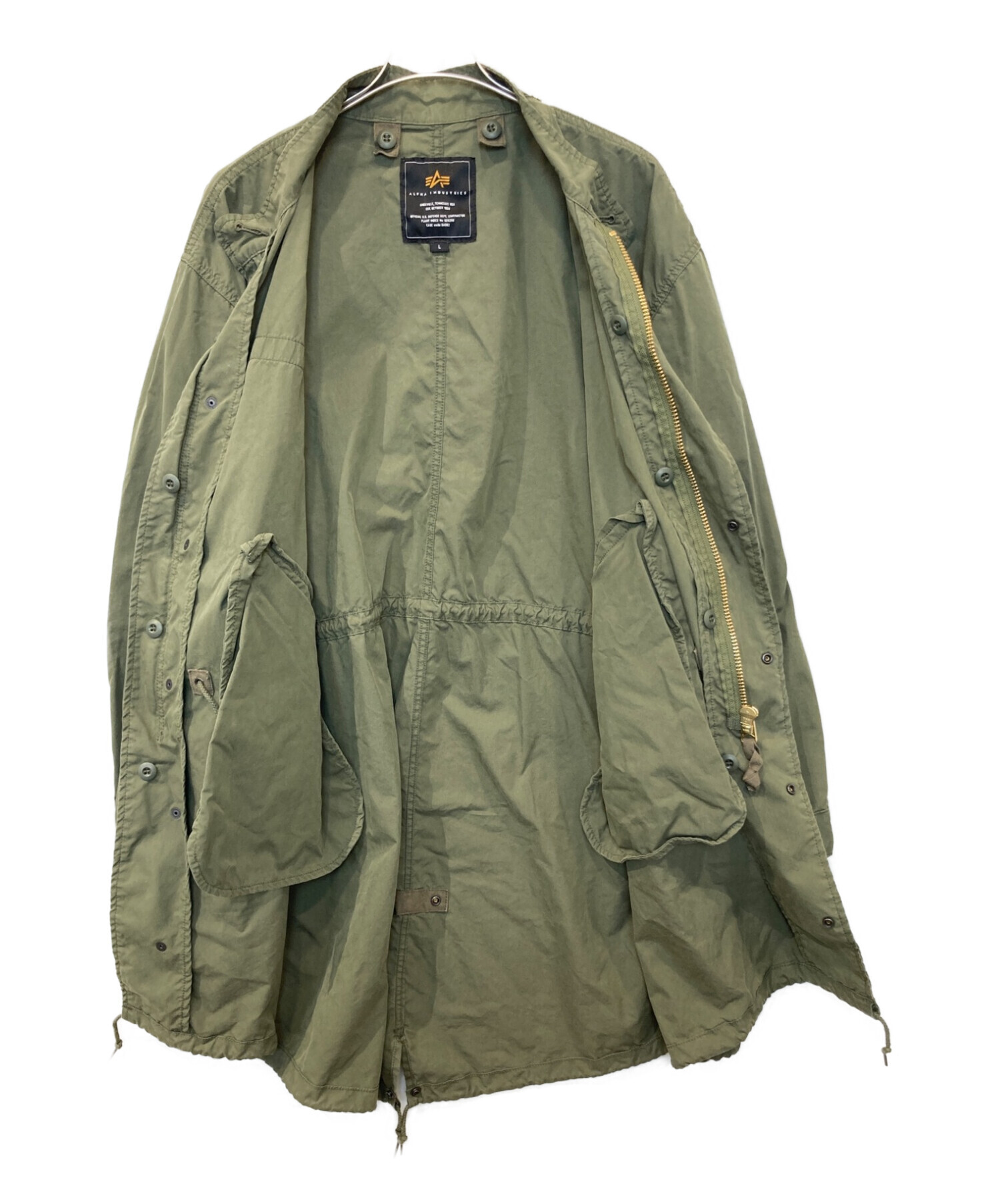 中古・古着通販】ALPHA (アルファ) M65モッズコート グリーン サイズ:L 