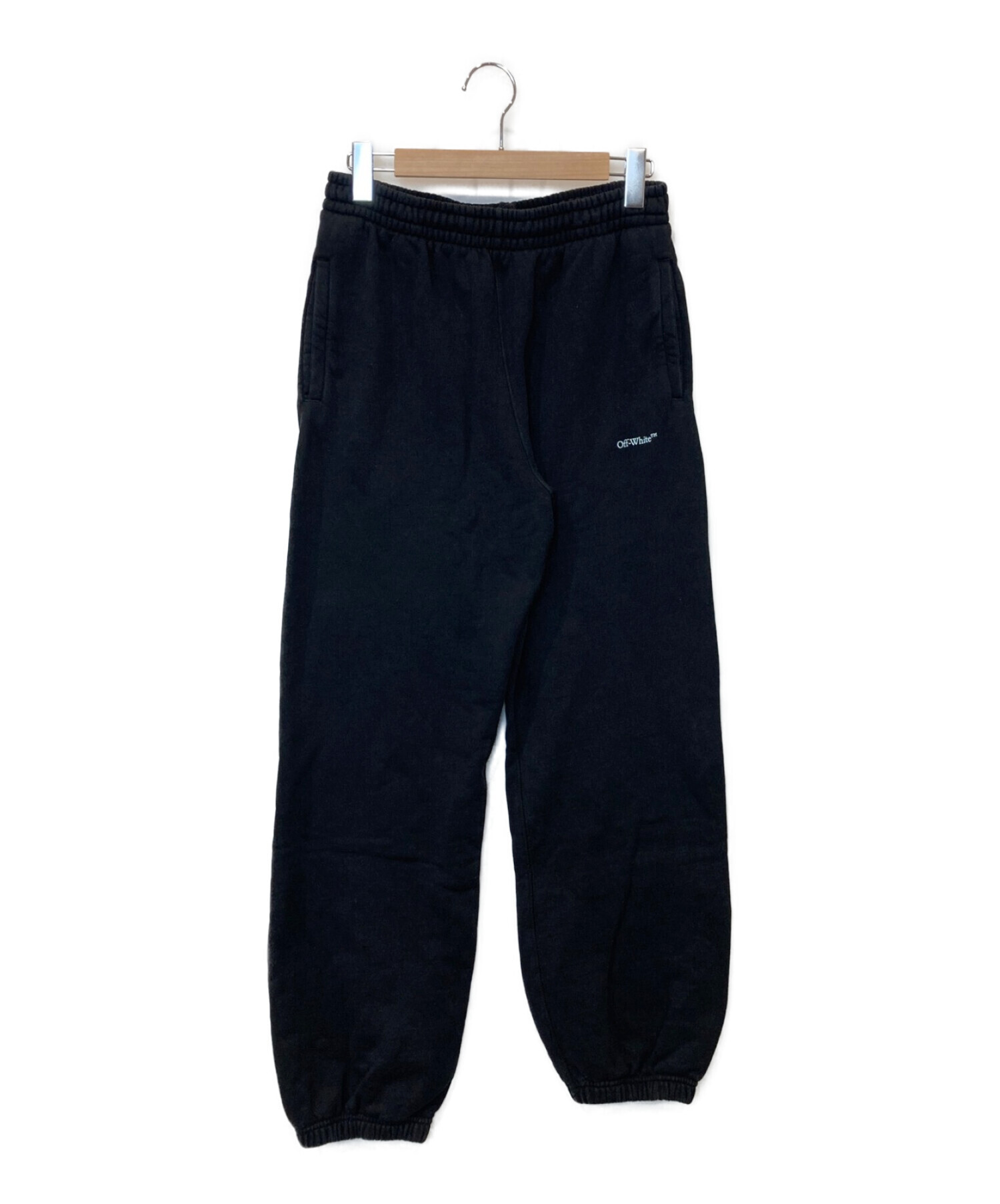 OFFWHITE (オフホワイト) MARKER SLIM Trousers / スウェットパンツ ブラック サイズ:S