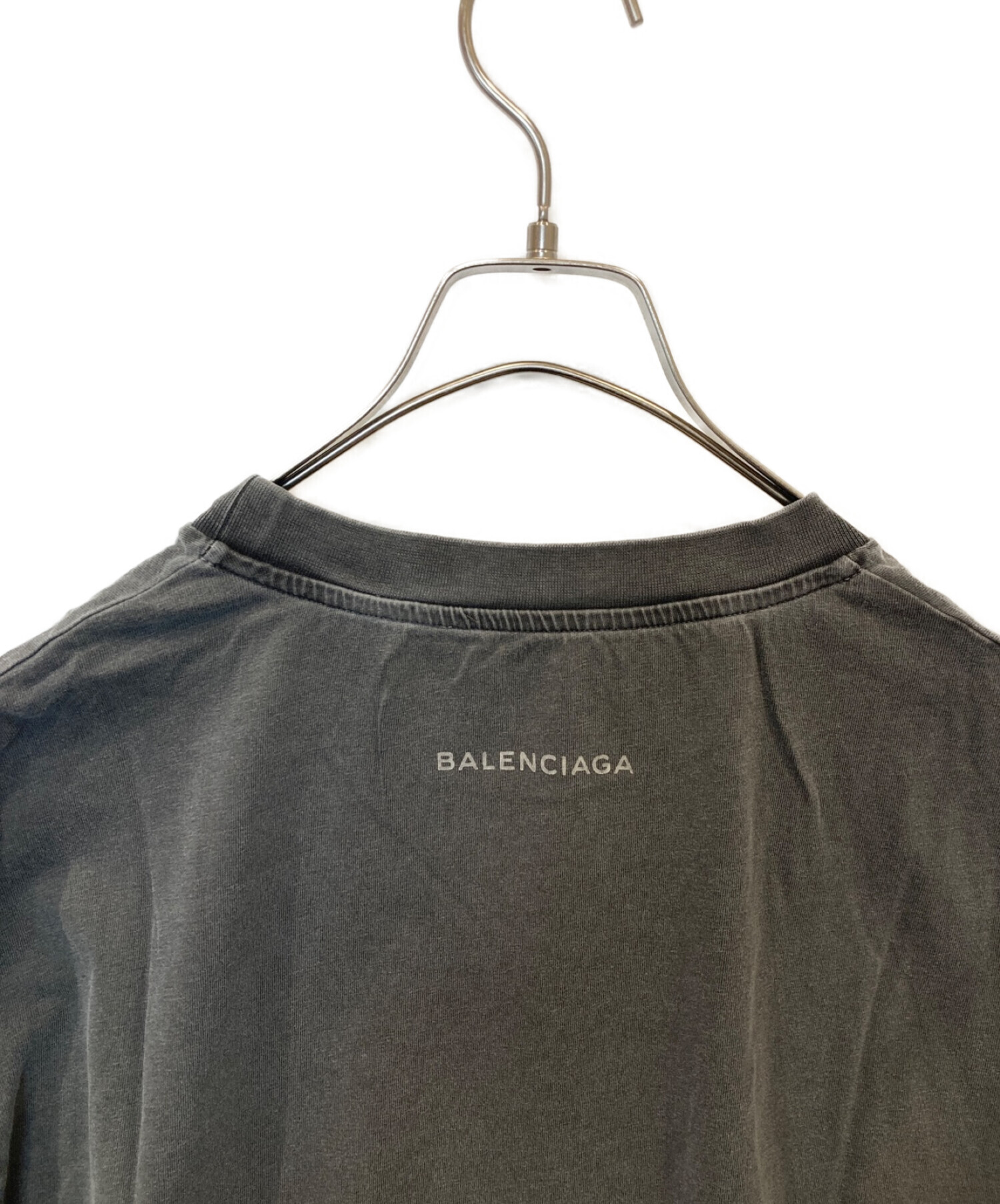 BALENCIAGA バレンシアガ Tシャツ グレー XL ヴィンテージ加工