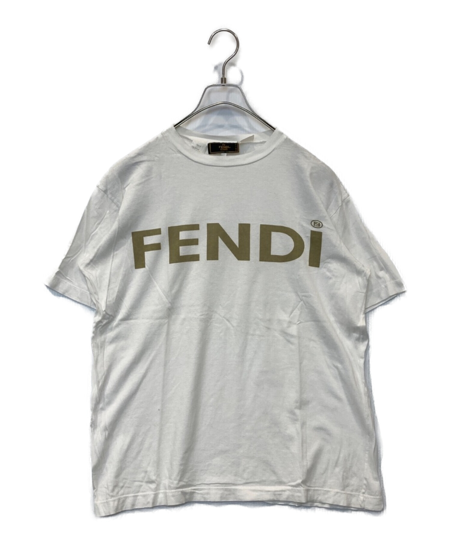 中古・古着通販】FENDI (フェンディ) ビッグロゴTシャツ ホワイト 