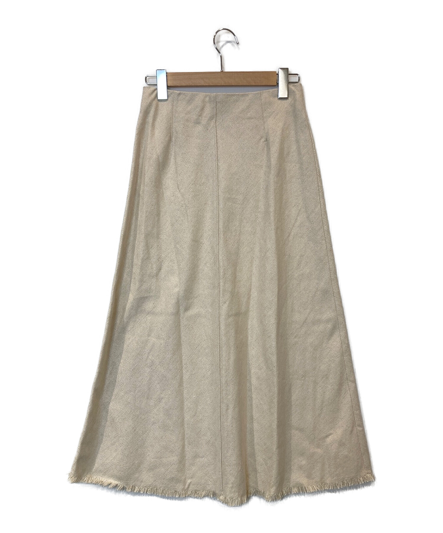 Spick and Span (スピックアンドスパン) カラーブロックロングフレアースカート アイボリー サイズ:38 未使用品