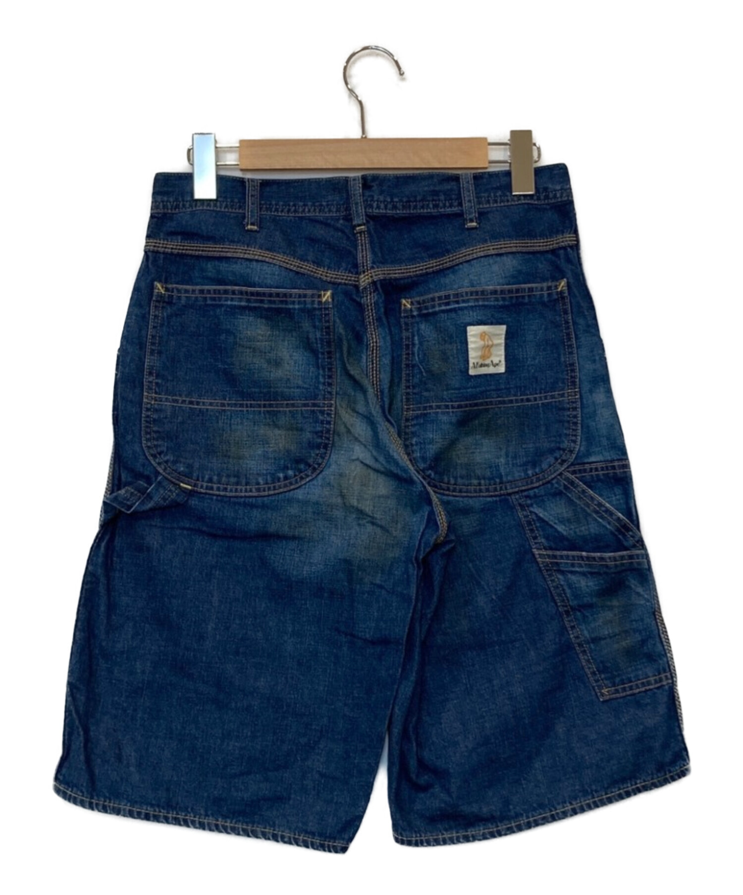 A Bathing Ape デニム　ハーフパンツ 中古・古着通販】A BATHING APE (アベイシングエイプ) バック刺繍